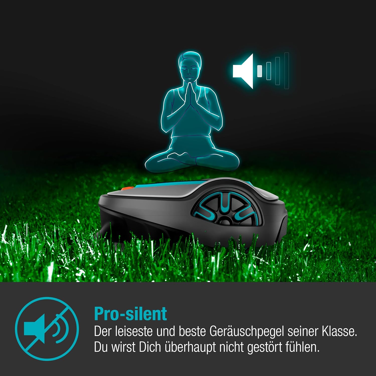 Gardena Mhroboter SILENO minimo 500 m: intelligenter Rasenmher mit optimaler Konnektivitt, mit Gardena Bluetooth App programmierbar, DE-Version (15202-20)