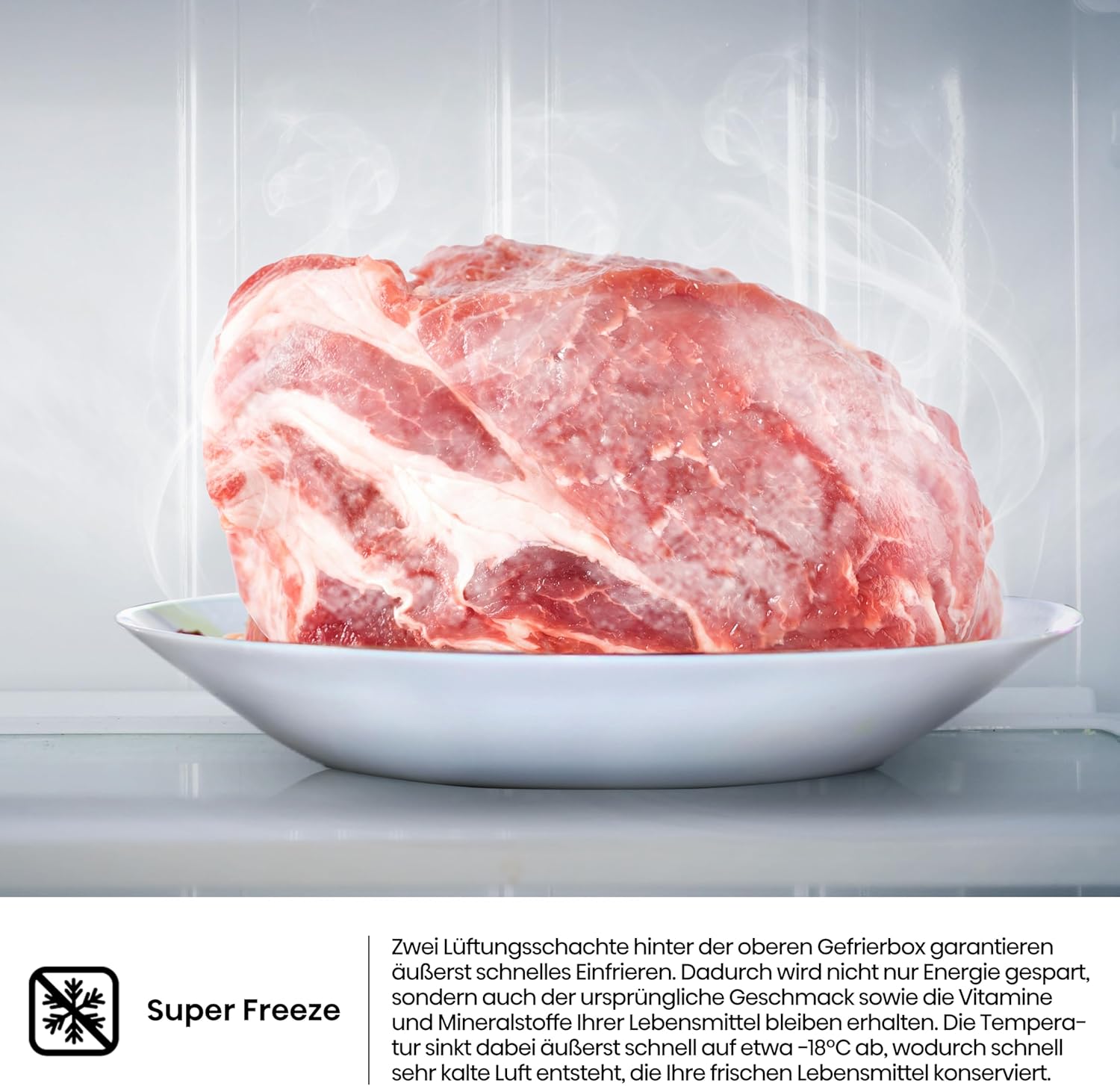 Hisense FV191N4AW2 Gefrierschrank/ TotalNoFrost/ SuperFreeze/ Türalarm/ Multiflow 360°/ BigBox/ 143,4 cm/ Gefrierteil 147 l/ 41 dB/ 205 kWh/Wei