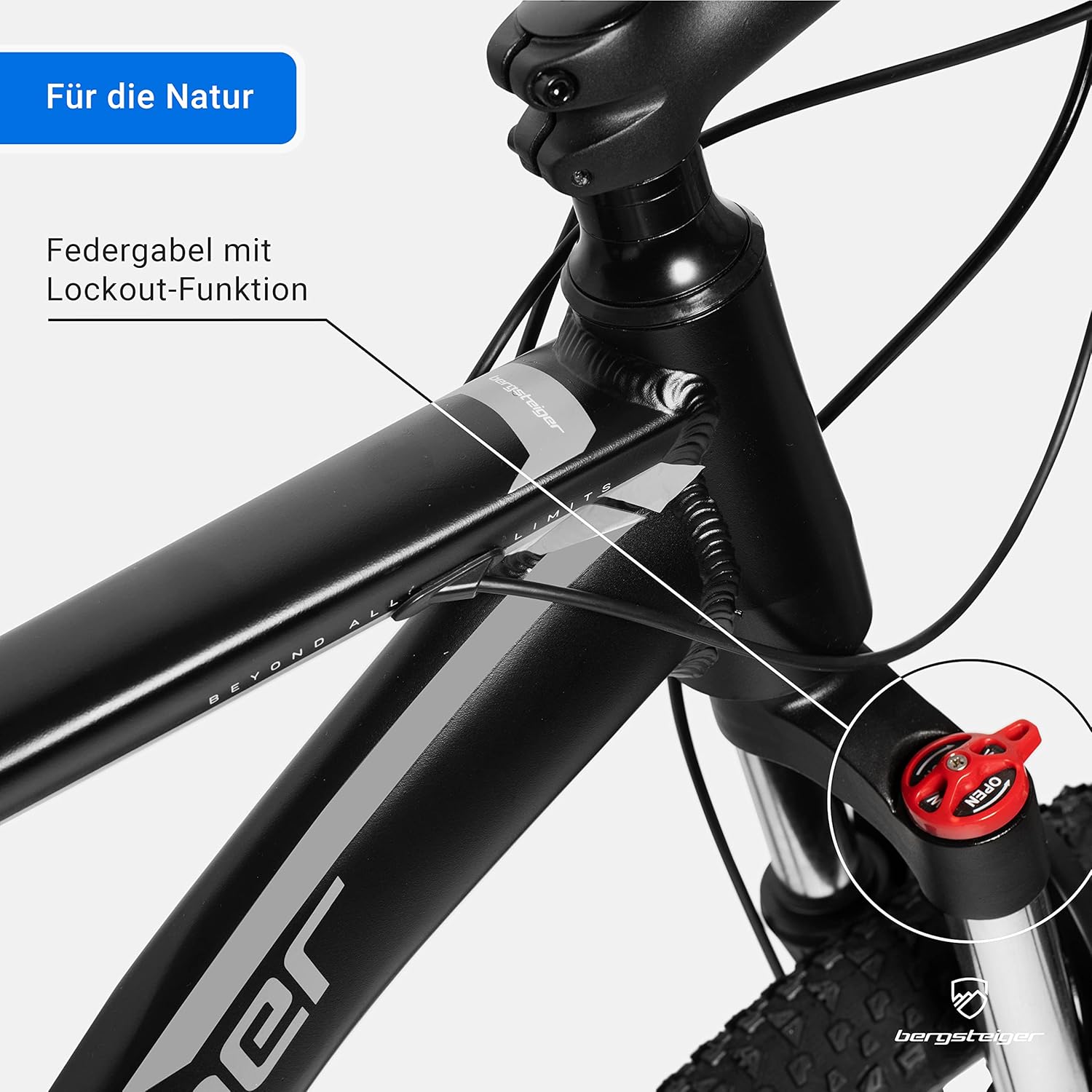Bergsteiger Makalu 26 Zoll Mountainbike Aluminium, geeignet ab 150 cm, Scheibenbremse, Shimano 21 Gang-Schaltung, Hardtail, Jungen-Fahrrad & Herren-Fahrrad