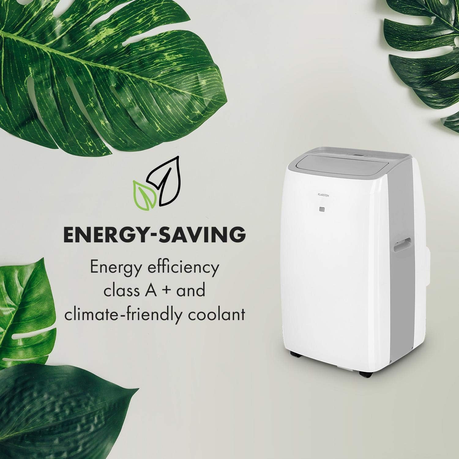 Klarstein Mobile Klimaanlage mit Abluftschlauch, 4-in-1 Klimagerät, Ventilator, Luftentfeuchter & Nachtmodus, Kleine & Portable Klimaanlage für Wohnung & Büro, Niedriger Verbrauch, 14000BTU