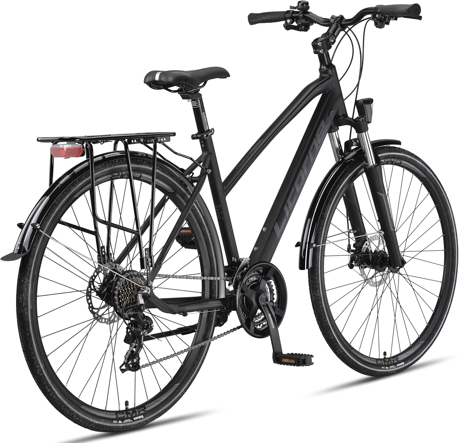 Licorne Bike Premium Touring Trekking Bike in 28 Zoll Aluminium Scheibenbremse Fahrrad für Jungen, Mädchen, Damen und Herren - 21 Gang-Schaltung - Mountainbike - Crossbike