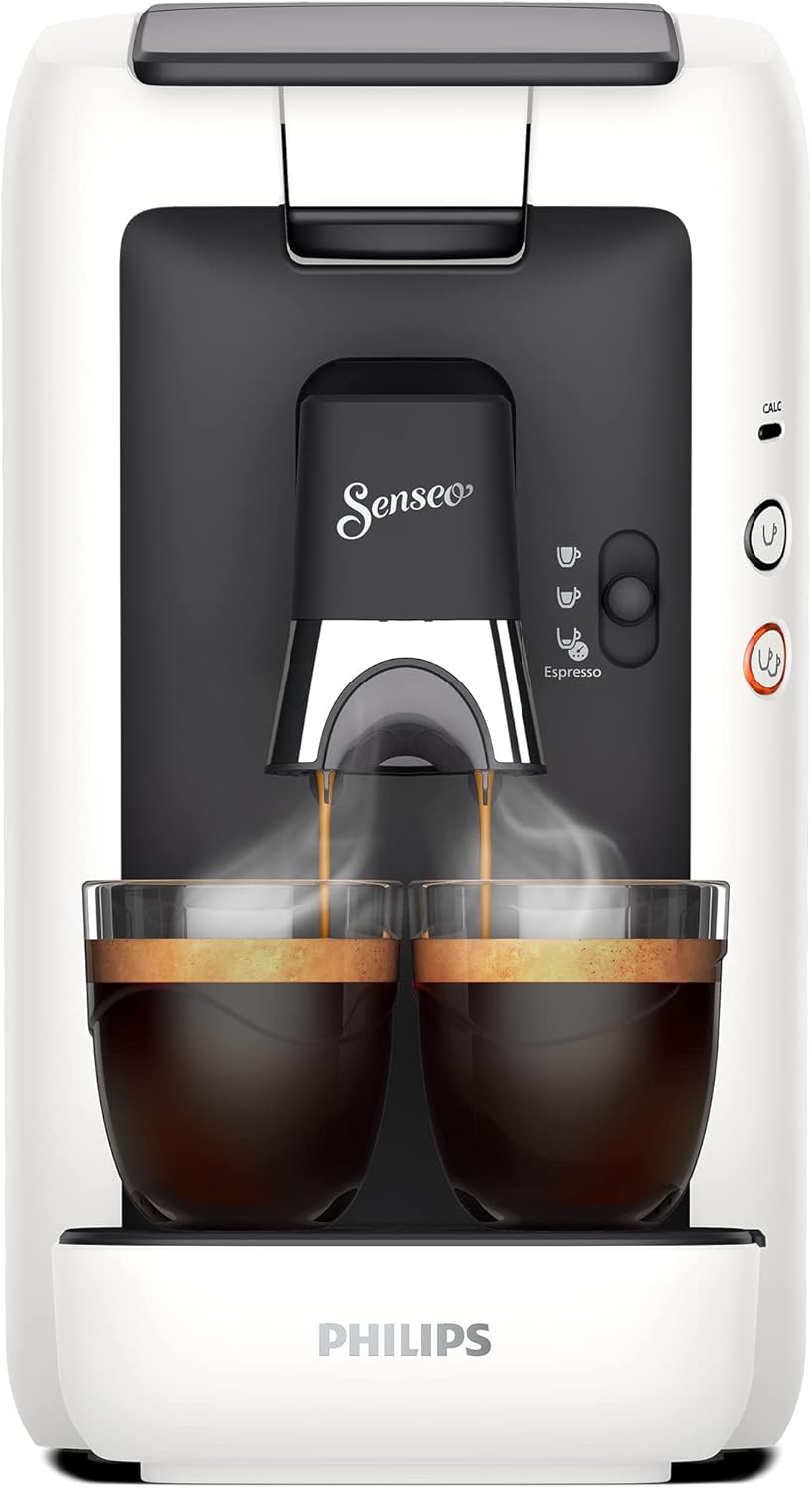 Philips Senseo Maestro Kaffeepadmaschine mit Kaffeestrkewahl und Memo-Funktion, 1,2 Liter Wasserbehlter, Grünes Produkt, Farbe: Rot (CSA260/90)