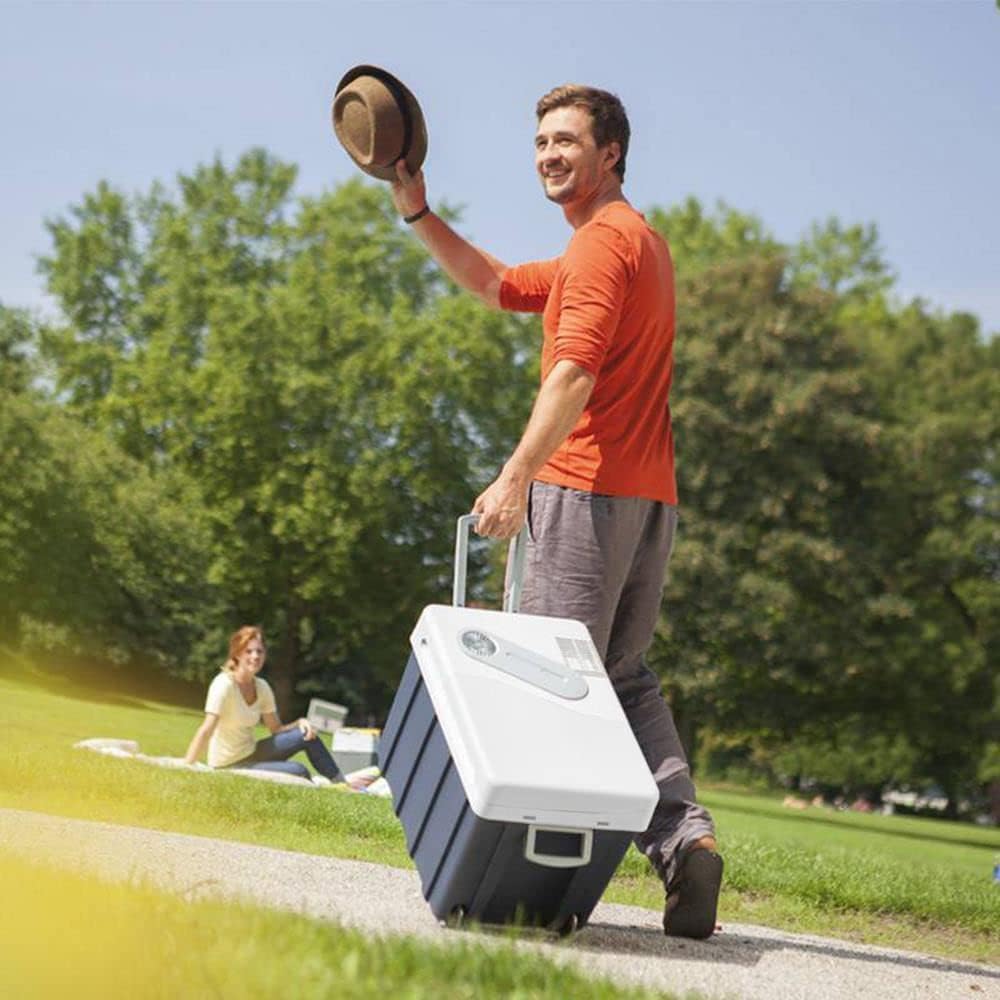 MOBICOOL MQ40W Kühlbox mit Rollen | Elektrisch | 39 L | 12V, 230V | für Auto, Boot, Reisemobil und Steckdose