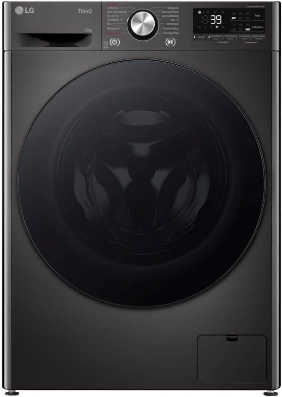 LG F4WV7080, Klasse A, Frontlader-Waschmaschine 8 kg, 1400 U/Min, AI Direct Drive, Wi-Fi, Tiefenreinigung mit Dampf, Groe Kapazitt, TRIPLE A, Auentür aus Sicherheitsglas, 62 x 60 x 85 cm Wei