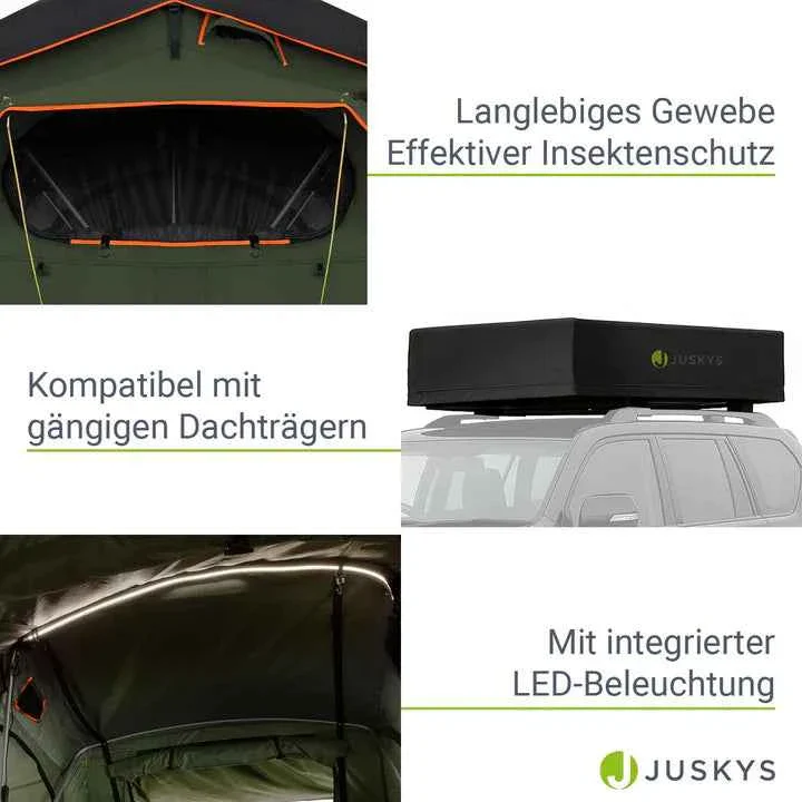 Autodachzelt fr 2 Personen Lago mit Matratze