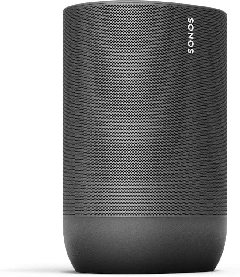 Sonos Move Smart Speaker (Wasserfester WLAN und Bluetooth Lautsprecher mit Alexa Sprachsteuerung, Google Assistant und AirPlay 2 – Kabellose Outdoor Musikbox mit Akku für Musikstreaming) schwarz