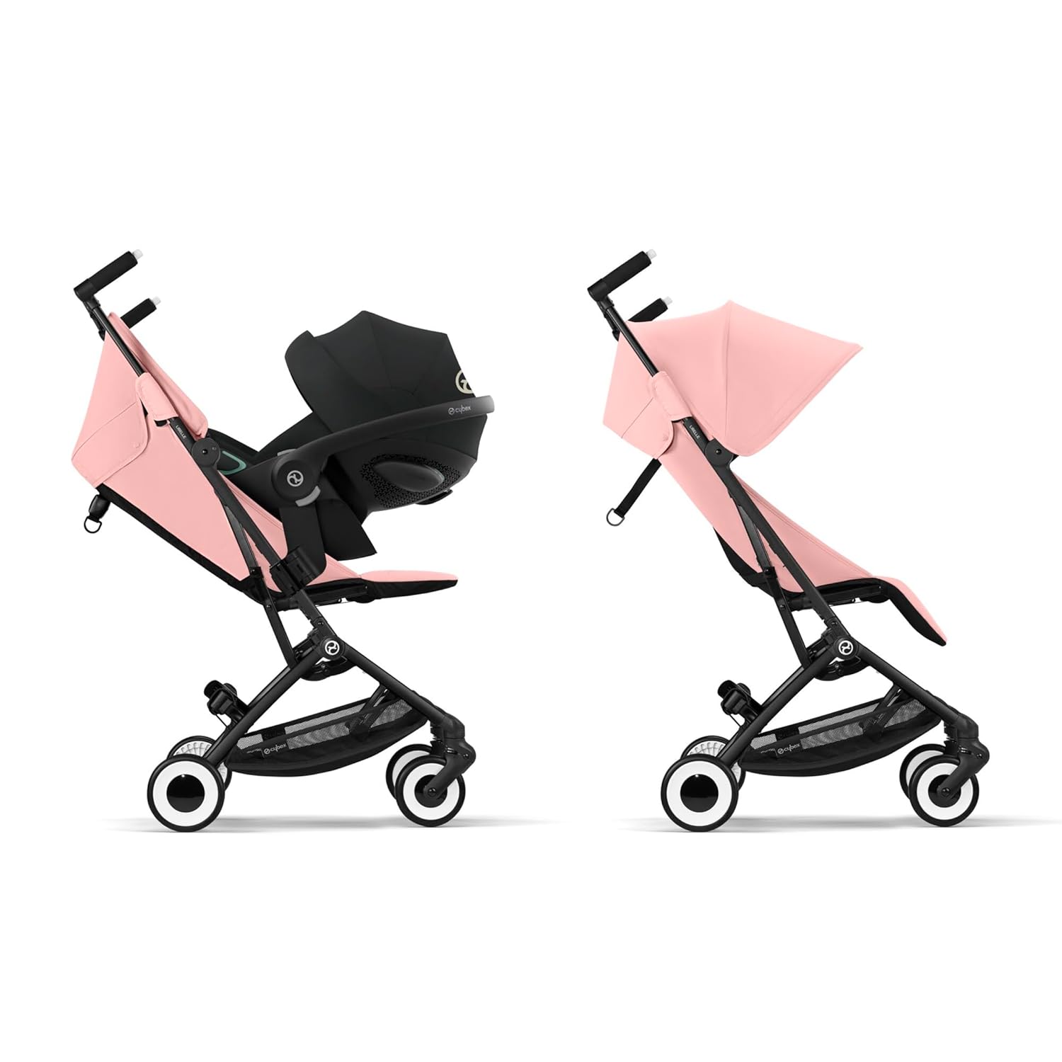 CYBEX Gold Kinderwagen Libelle mit One-Pull Harness, Von ca. 6 Monaten bis ca. 4 Jahre (max. 22 kg), Ultraleicht (nur 6 kg), Almond Beige (Beige mit taupefarbenem Rahmen)