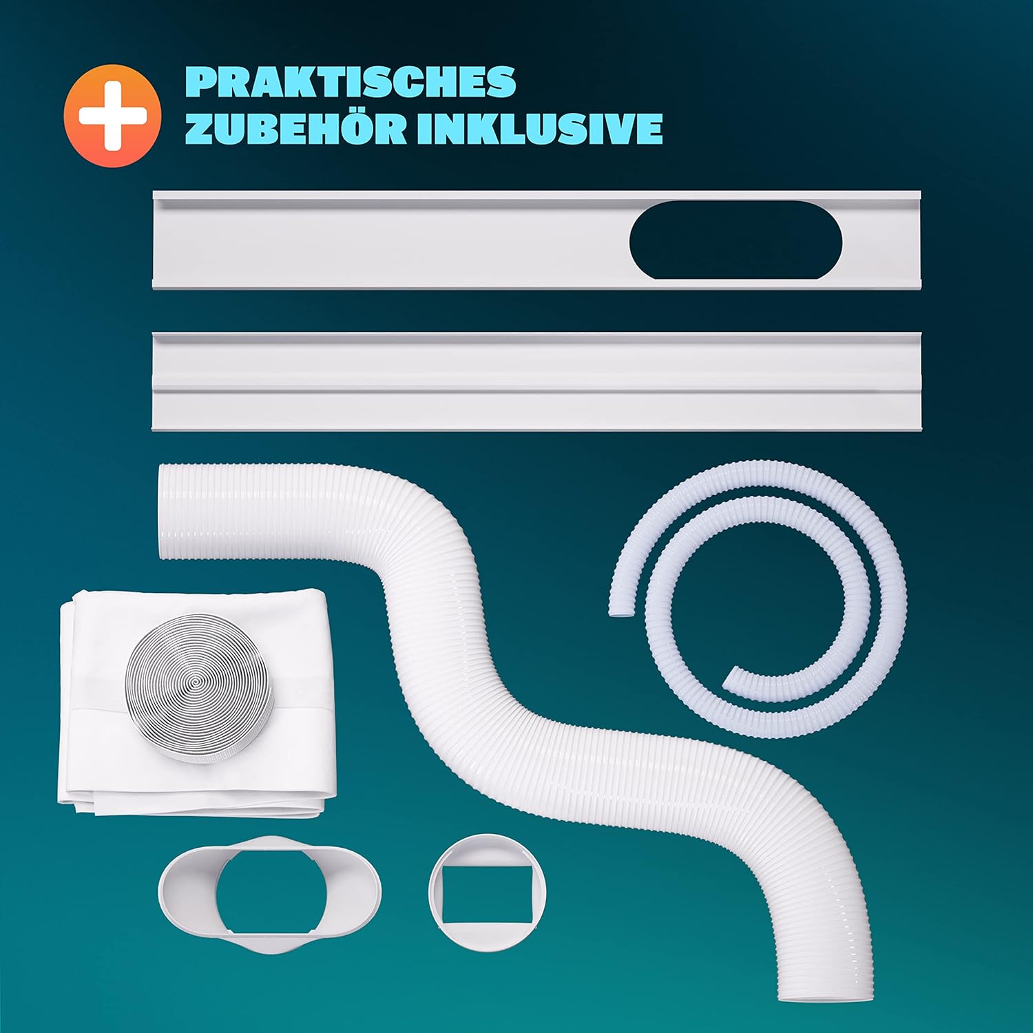 Monzana® lokale Klimaanlage MZKA2000 Mobil Abluftschlauch 7000BTU 3in1 750W 24h Timer 25qm Fernbedienung Luftentfeuchter Rollladenkit Klimagerät