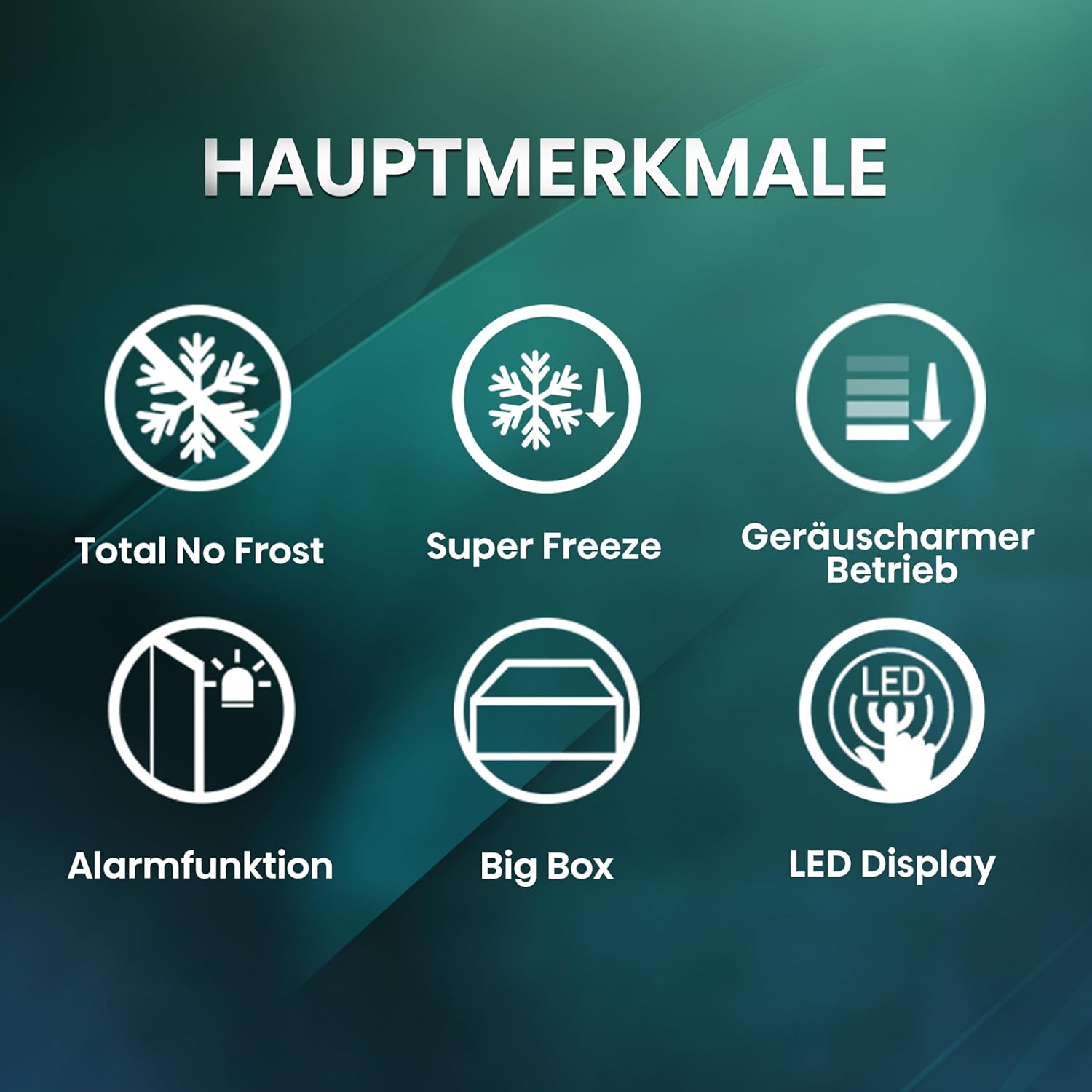 Hisense FV191N4AW2 Gefrierschrank/ TotalNoFrost/ SuperFreeze/ Türalarm/ Multiflow 360°/ BigBox/ 143,4 cm/ Gefrierteil 147 l/ 41 dB/ 205 kWh/Wei