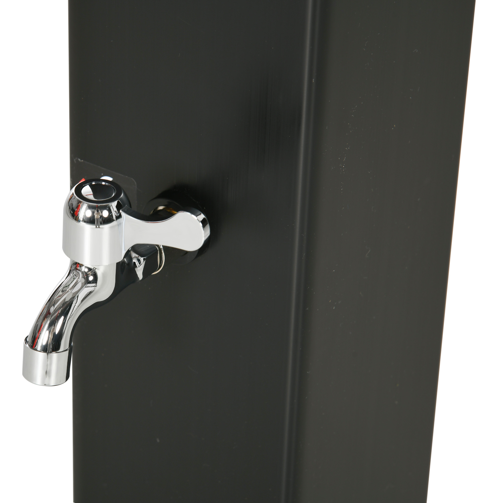 Outsunny Solardusche, um 360° drehbarer Duschkopf, Fußdusche, Wassererhitzung bis 60° C, schwarz, 19 x 20 x 217 cm