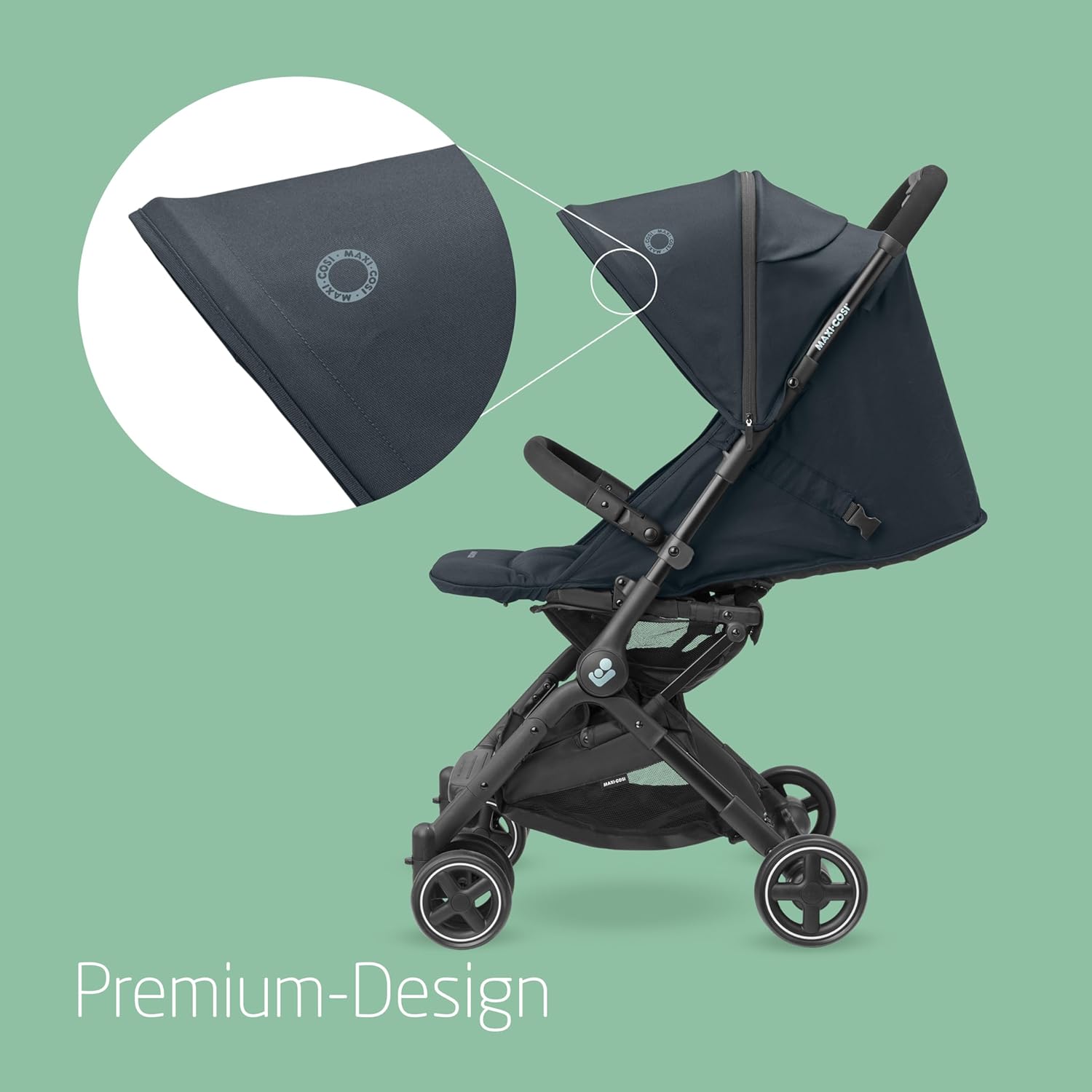 Maxi-Cosi Lara2 Baby Kinderwagen, 0–4 Jahre, 0–22 kg, federleichter, kompakter Buggy, 3 Liegepositionen, flache Liegeposition, klein zusammenklappbar, Schultergurt, Essential Graphite