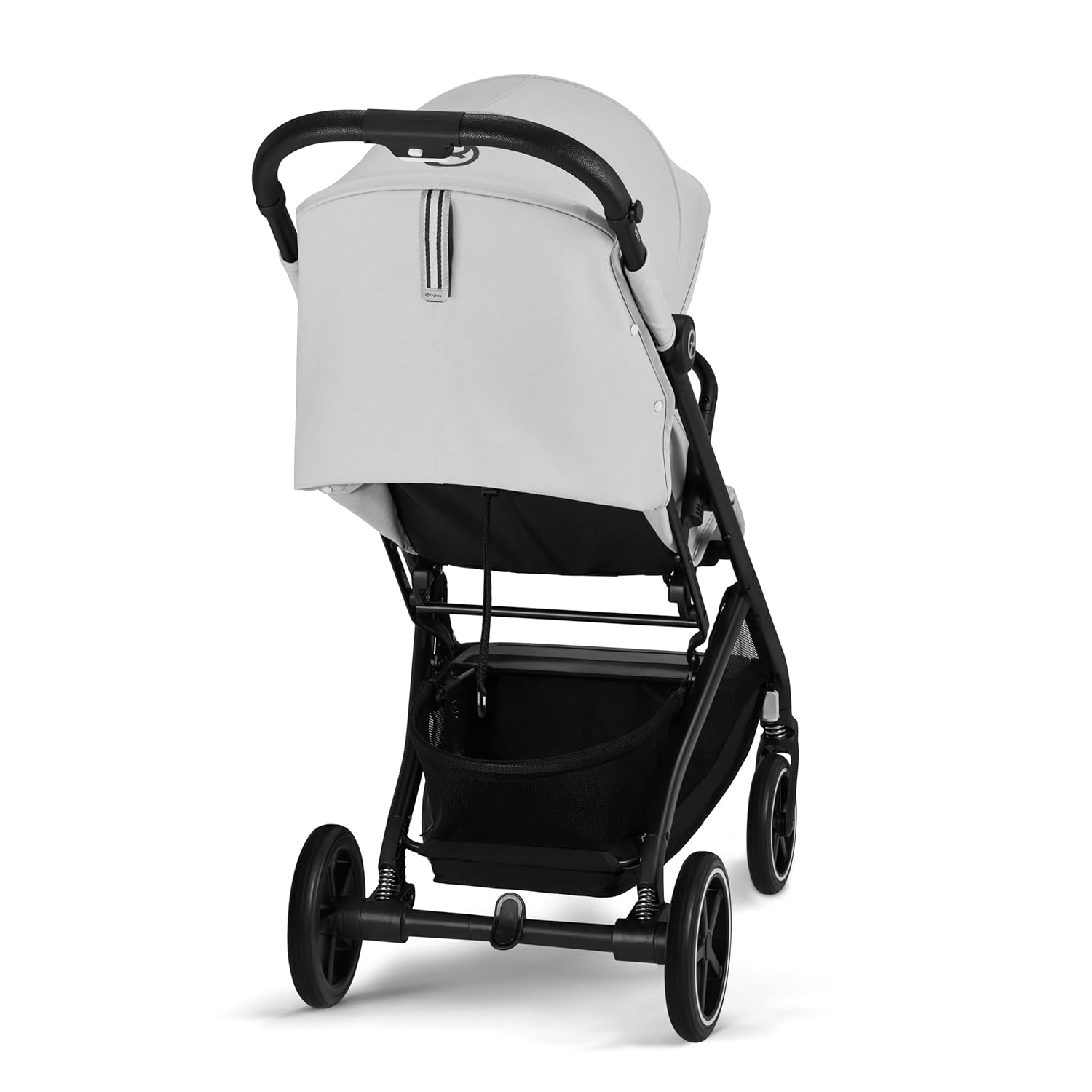 Cybex Gold Kinderwagen Beezy mit One-Pull Harness, Ab Geburt bis ca. 4 Jahre (max. 22 kg), Kompakt und ergonomisch, Magic Black (Schwarz mit schwarzem Rahmen)