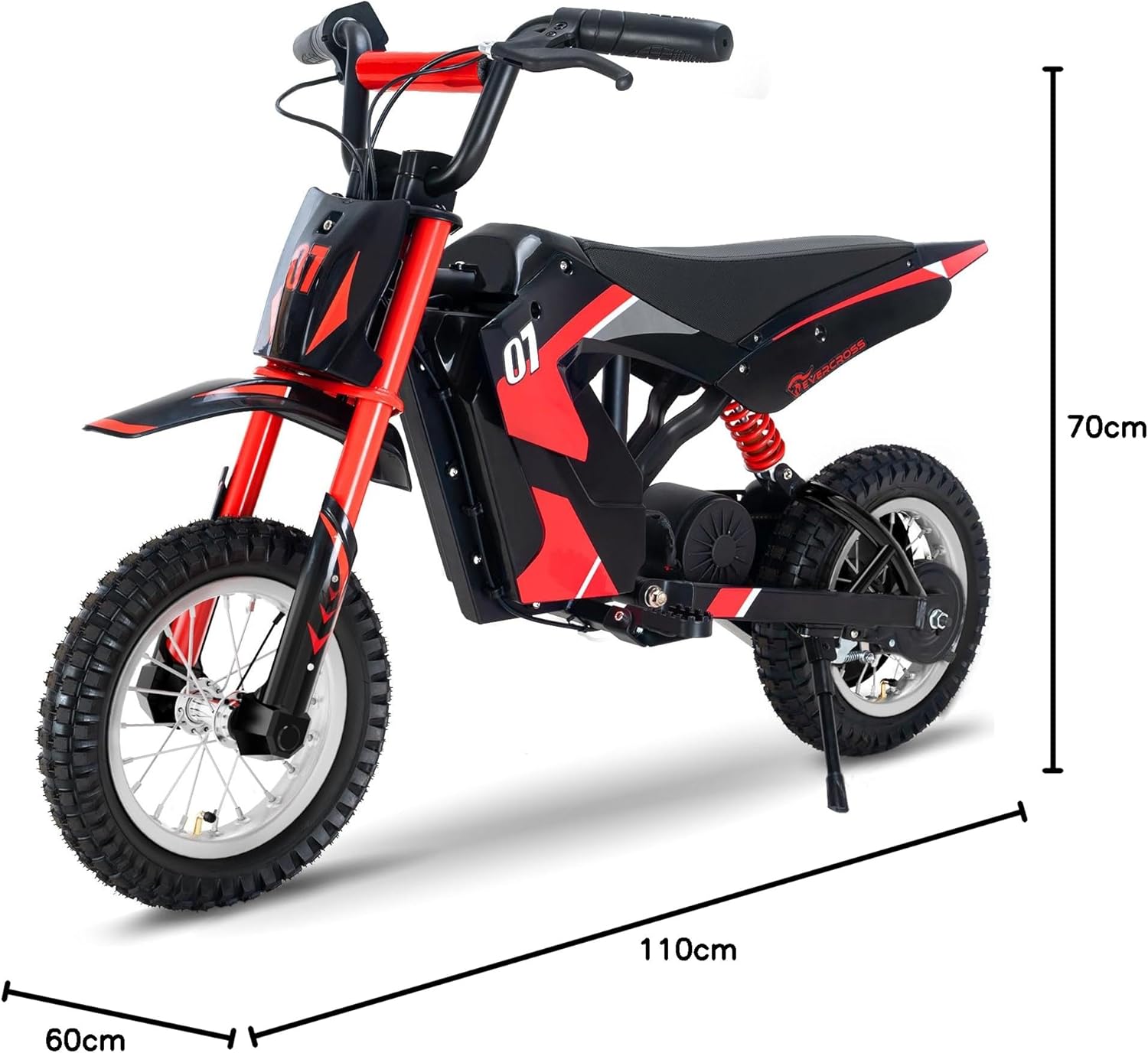 EVERCROSS EV12M Elektro Motorrad Kinder, Elektromotorrad mit 300W Motor, 8/12/25 KMH Geschwindigkeitsmodus, 15KM Lange Reichweite, 12 Zoll Luftreifen, Moto Cross für Kinder von 3–12 Jahren