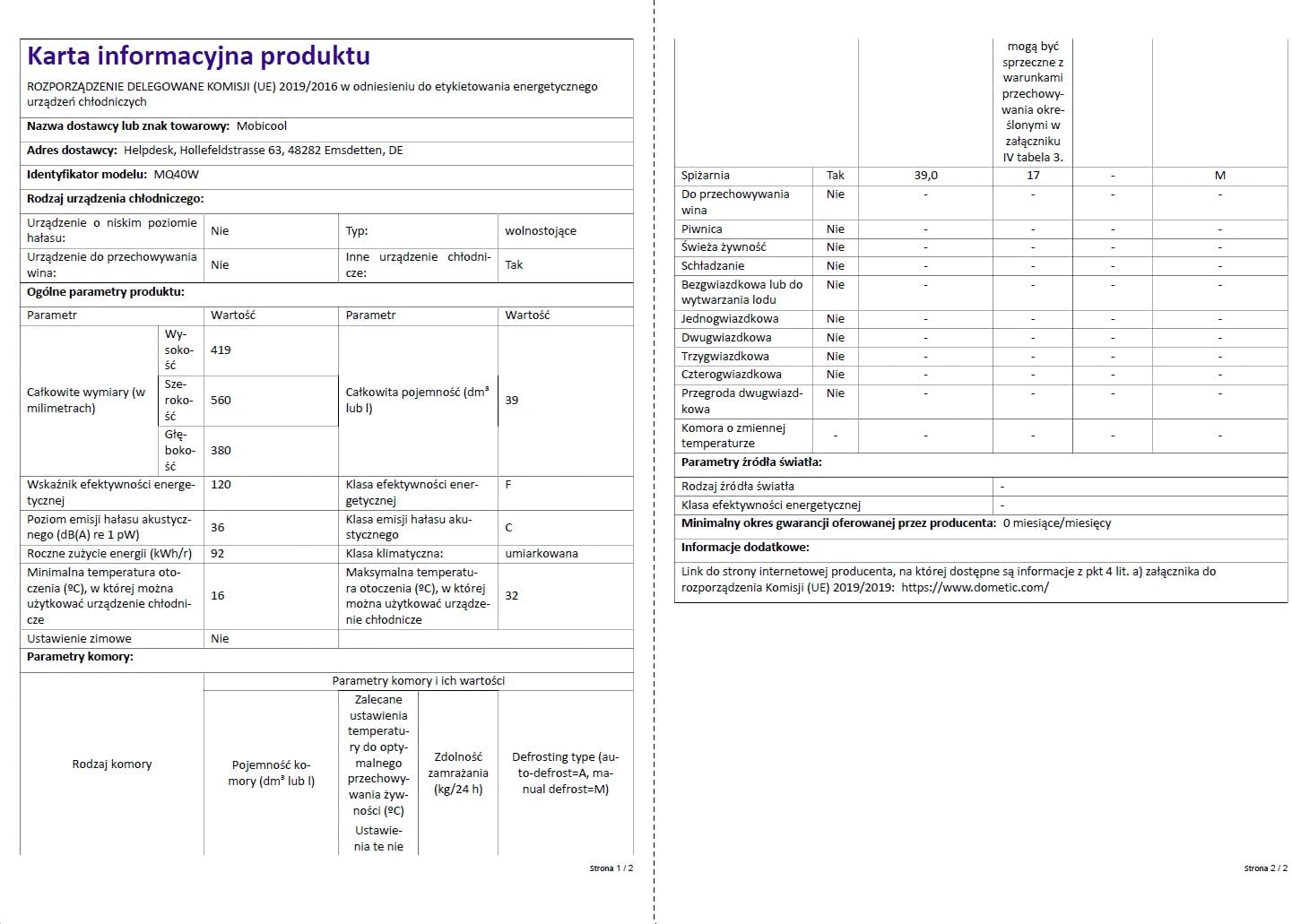 MOBICOOL MQ40W Kühlbox mit Rollen | Elektrisch | 39 L | 12V, 230V | für Auto, Boot, Reisemobil und Steckdose