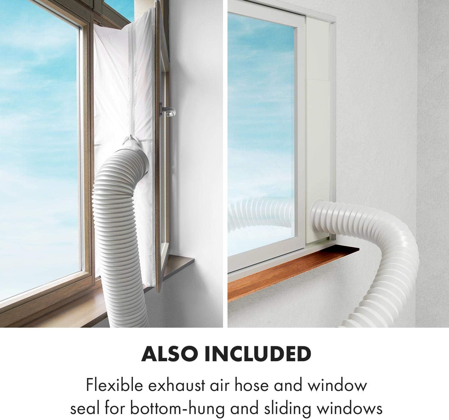 Klarstein Mobile Klimaanlage mit Abluftschlauch, 4-in-1 Klimagerät, Ventilator, Luftentfeuchter & Nachtmodus, Kleine & Portable Klimaanlage für Wohnung & Büro, Niedriger Verbrauch, 14000BTU