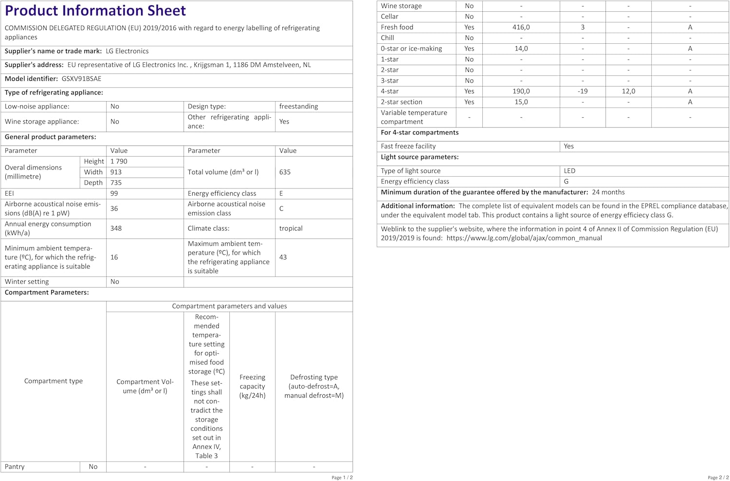 LG GSGV81PYLL Side by Side Kühlschrank, Klasse E, 635 L, Instaview, Kühlschrank mit Gefrierfach, Eis-, Crushed Ice- Wasserspender, Total NoFrost, Smart Inverter Kompressor, Wi-Fi