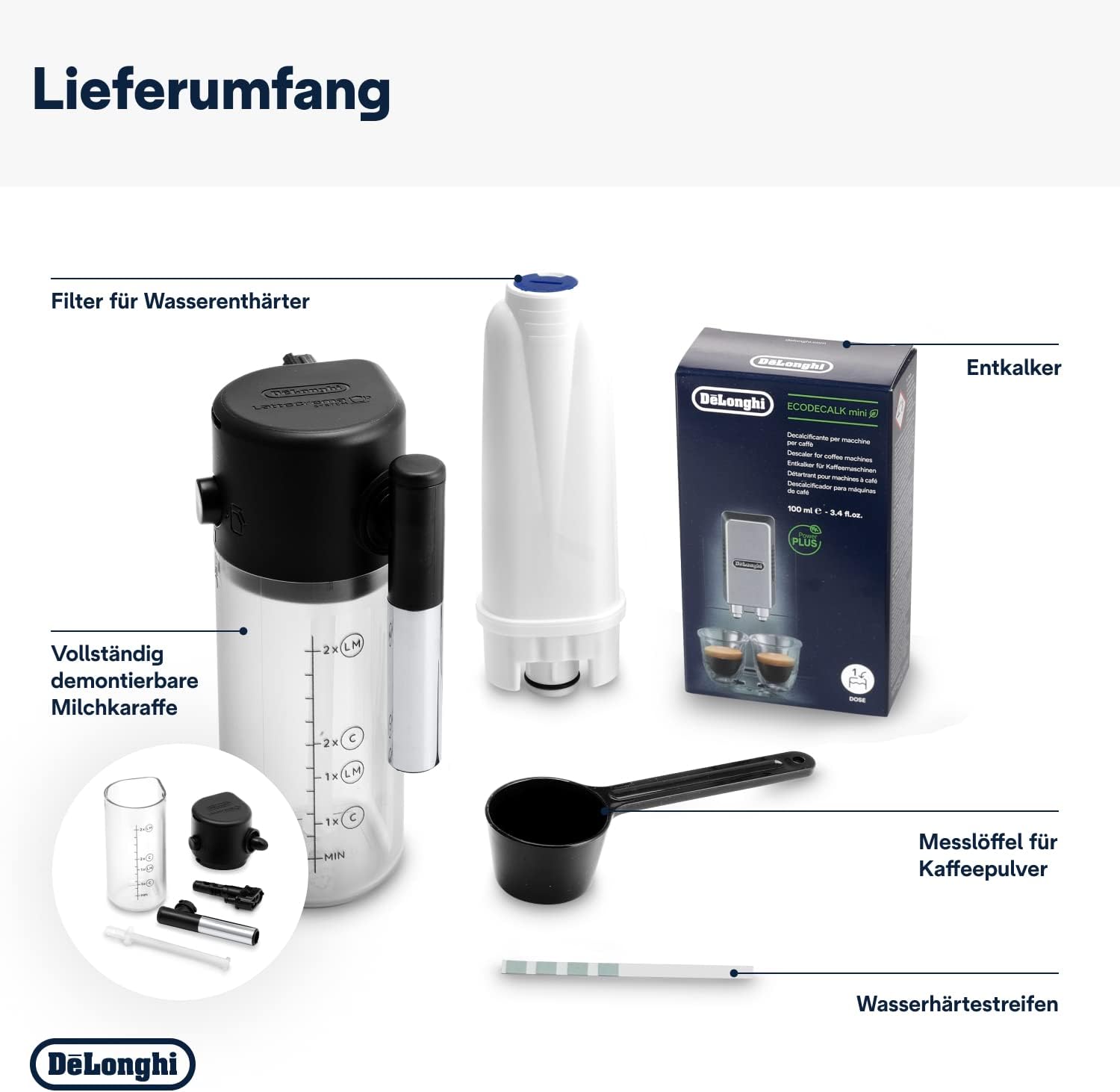 De'Longhi Magnifica Evo ECAM 292.81.B Kaffeevollautomat mit LatteCrema Milchsystem, 7 Direktwahltasten für Cappuccino, Espresso und weitere Kaffeespezialitten, 2-Tassen-Funktion, Schwarz