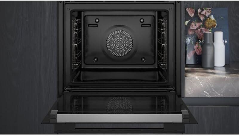 Siemens HB572ABS3, iQ300, Einbau-Backofen 60 x 60 cm, Air Fry, activeClean Pyrolyse Selbstreinung, LED-Touchbedienung, 3D Heißluft, Schnellaufheizung, cookControl10 Automatikprogramme, Edelstahl