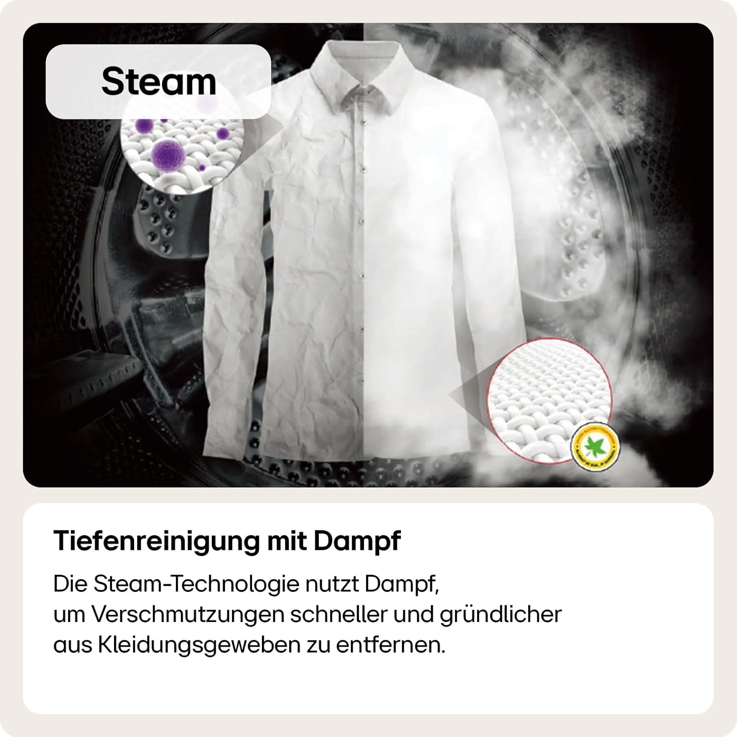 LG F4WV7080, Klasse A, Frontlader-Waschmaschine 8 kg, 1400 U/Min, AI Direct Drive, Wi-Fi, Tiefenreinigung mit Dampf, Groe Kapazitt, TRIPLE A, Auentür aus Sicherheitsglas, 62 x 60 x 85 cm  Wei