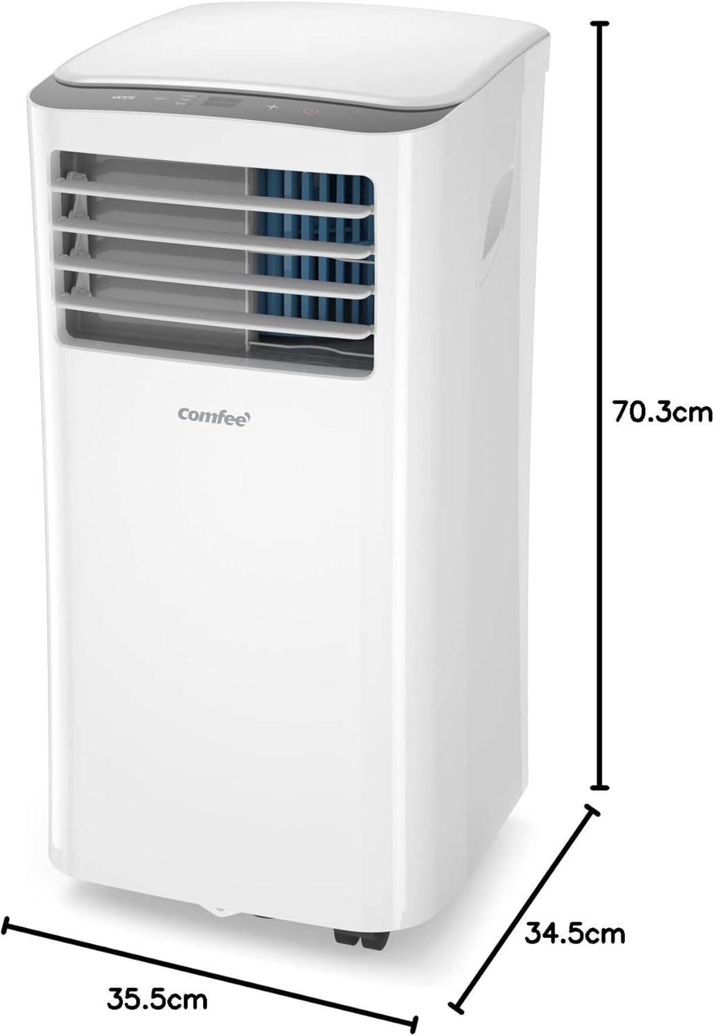 Comfee Mobiles Klimagerät Breezy Cool Pro 2.6,9000 BTU 2,6kW, Kühlen&Ventilieren&Entfeuchten,APP-Steuerung,Raumgröße bis 88m³(33㎡),Mobile Klimaanlage mit Abluftschlauch