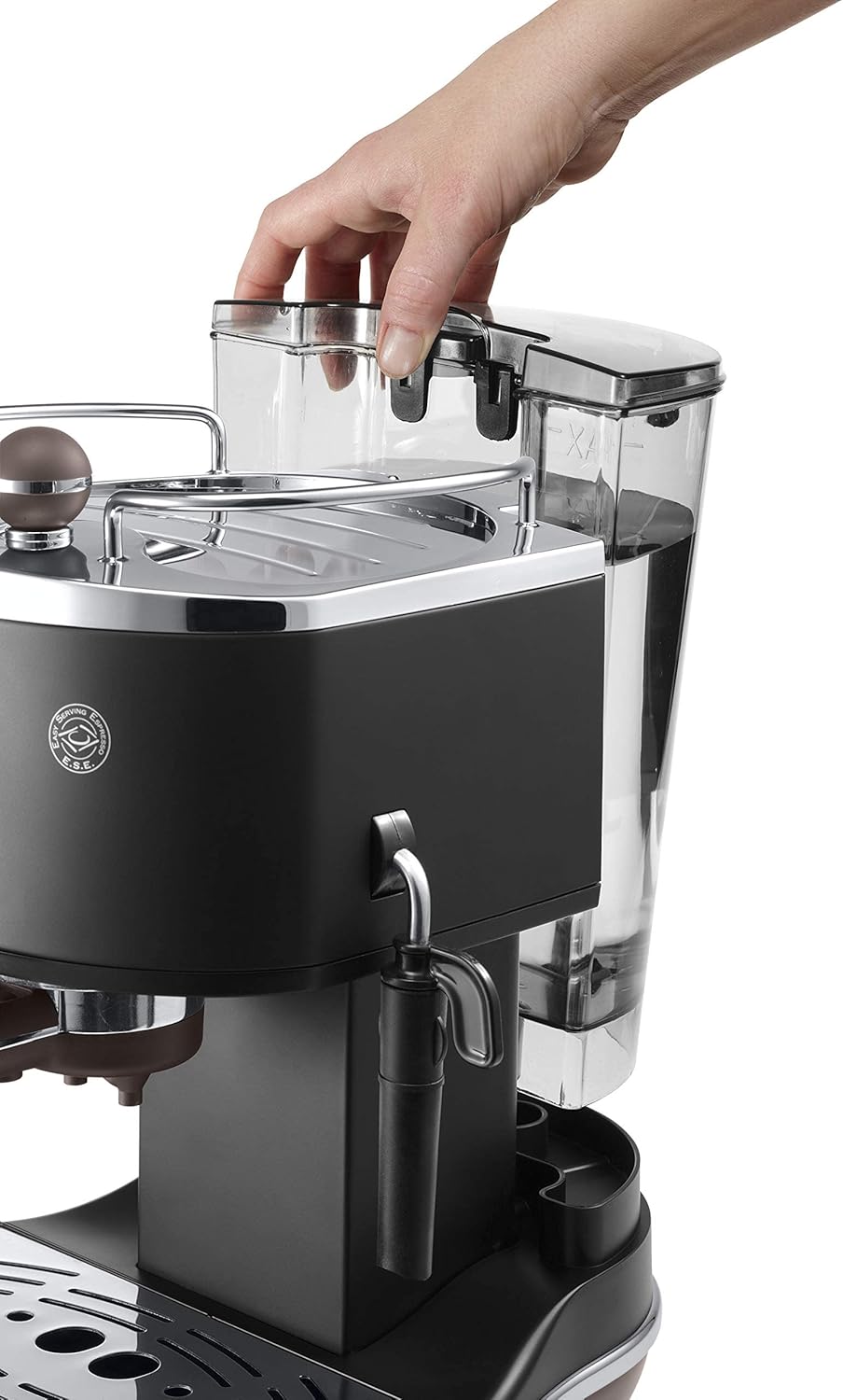 De'Longhi Icona Vintage ECOV 311.GR – Espresso Siebträgermaschine im RetroLook, Espressomaschine mit manuellem Milchaufschäumer, für Kaffeepulver oder ESE Pads, 1,4 l Wassertank, grün