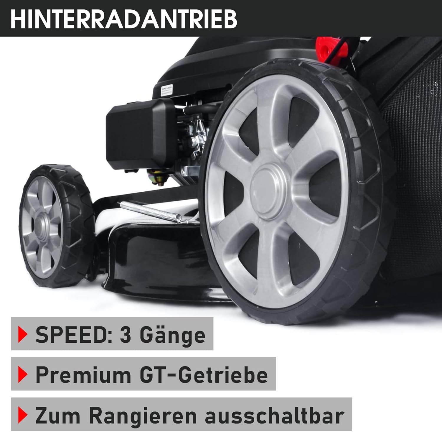 BRAST Benzin Rasenmäher mit Antrieb | 5,2kW (7PS) | 55cm Schnittbreite | viele Modelle | TÜV | 30-80mm Schnitthöhe | 60L Fangkorb | 4 Takt OHV Motor | Stahlgehäuse | Power