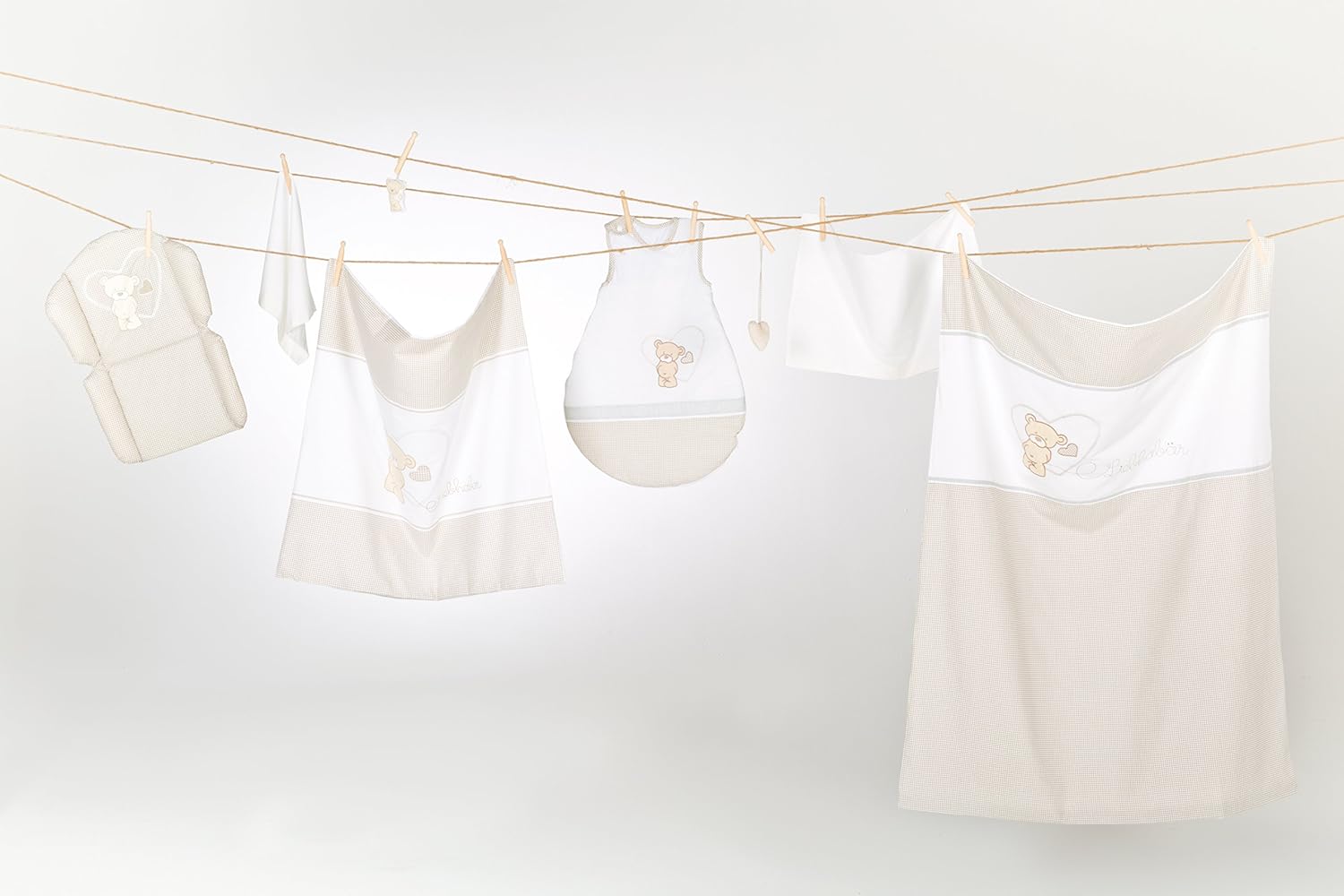 roba Babybett Set Adam & Eule - 70 x 140 cm - Mitwachsendes Kinderbett mit Bettwäsche, Himmel, Matratze - Höhenverstellbar - zu Juniorbett umbaubar - Holz weiß