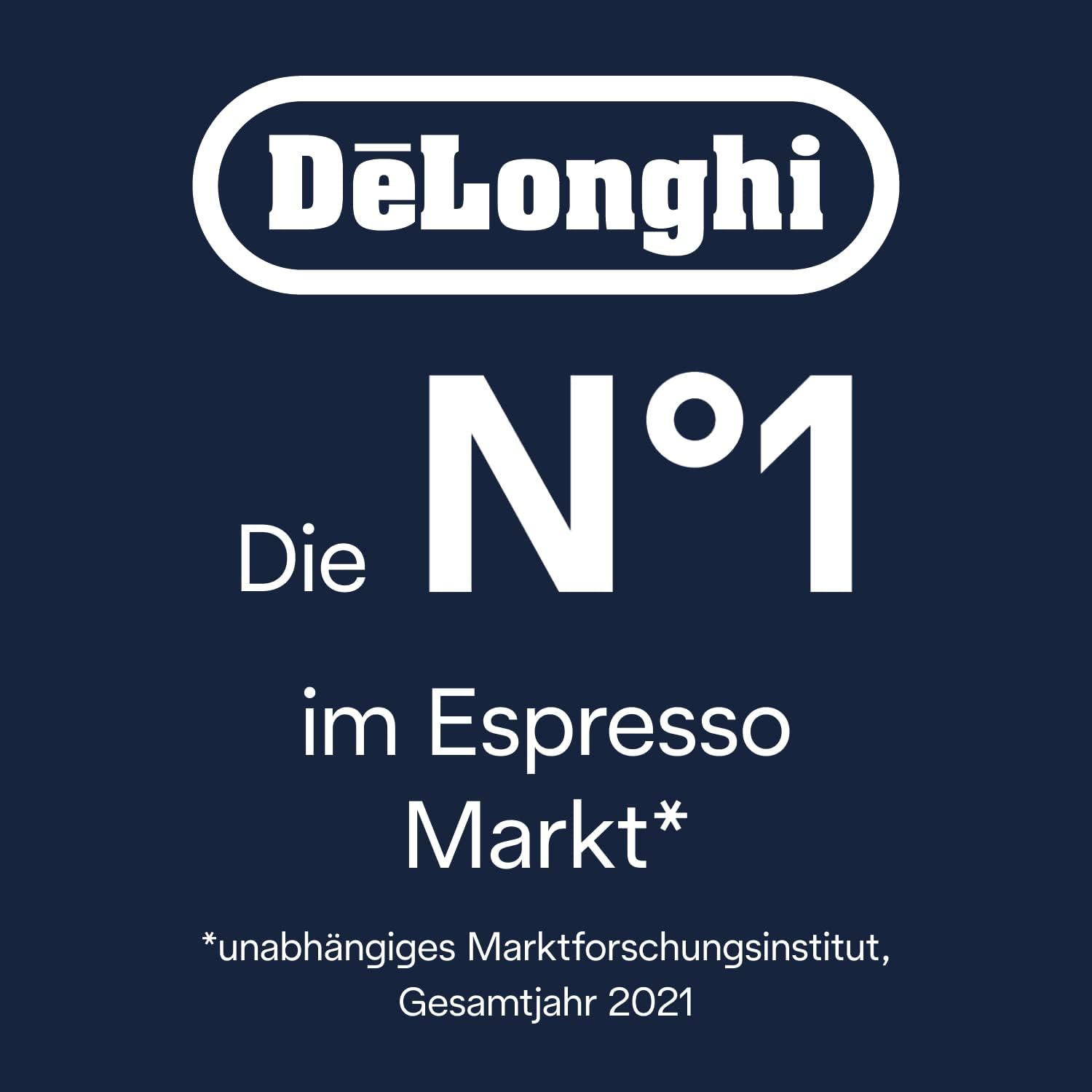 De'Longhi Magnifica Evo ECAM 292.81.B Kaffeevollautomat mit LatteCrema Milchsystem, 7 Direktwahltasten für Cappuccino, Espresso und weitere Kaffeespezialitten, 2-Tassen-Funktion, Schwarz