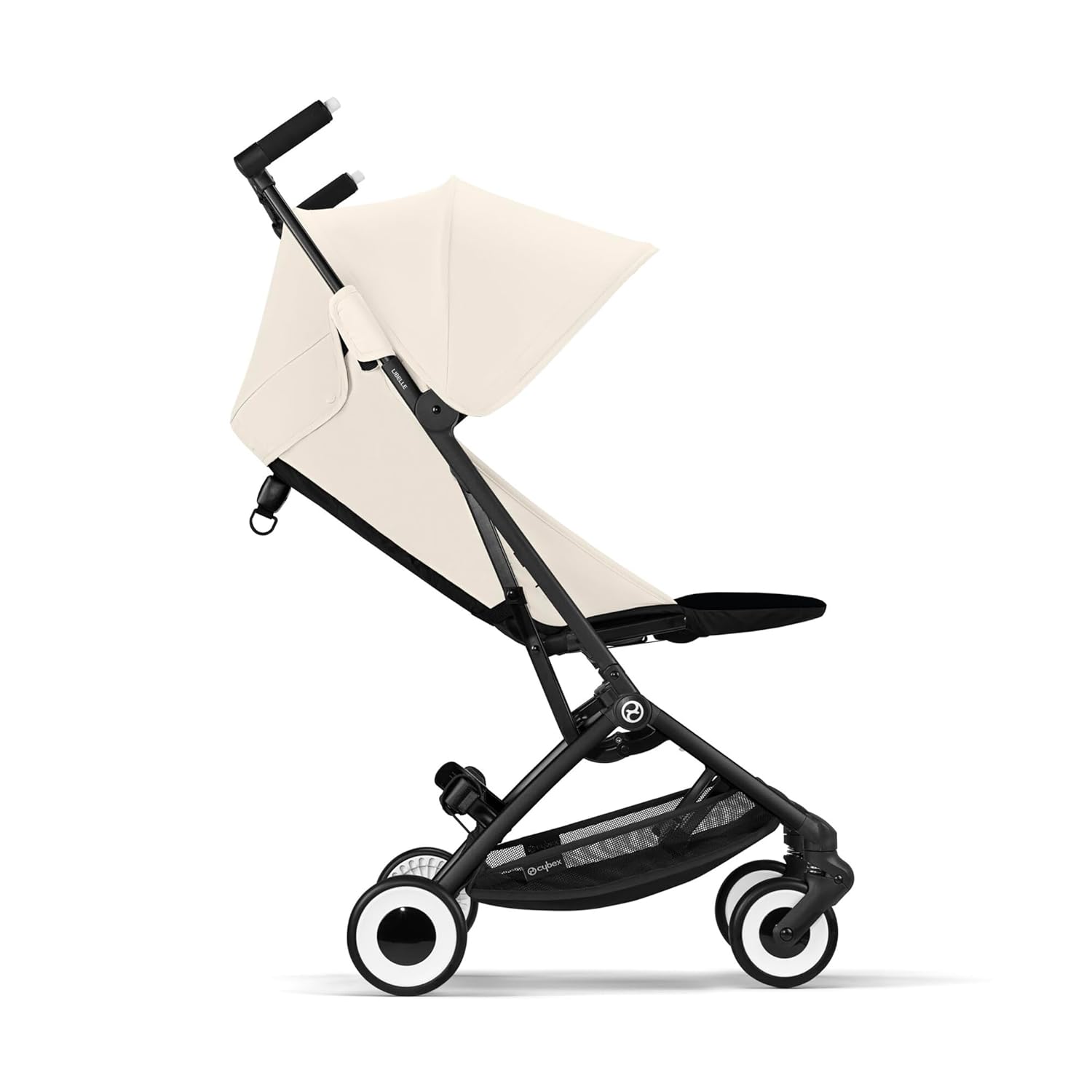 CYBEX Gold Kinderwagen Libelle mit One-Pull Harness, Von ca. 6 Monaten bis ca. 4 Jahre (max. 22 kg), Ultraleicht (nur 6 kg), Almond Beige (Beige mit taupefarbenem Rahmen)