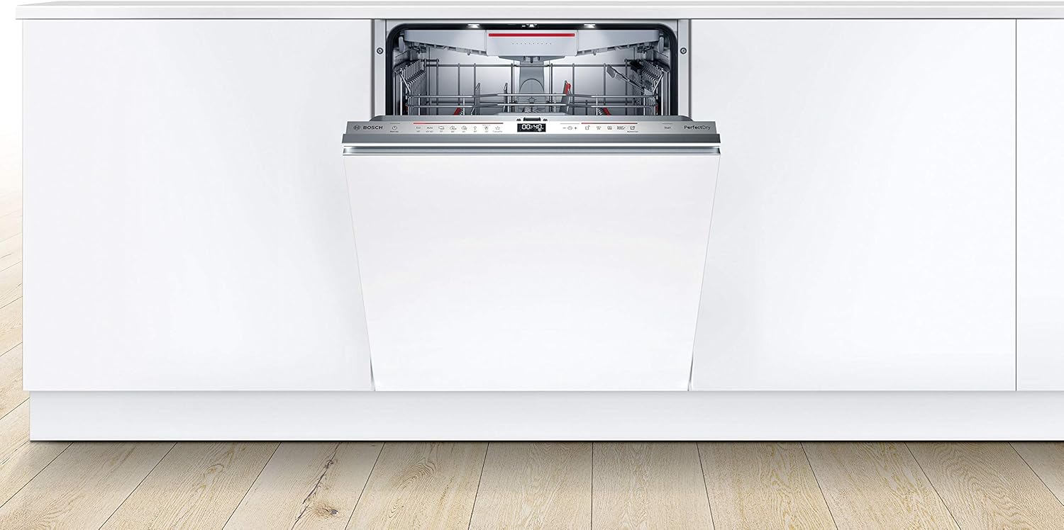 Bosch Hausgerte SMV6ZCX49E Serie 6  er Geschirrspüler Vollintegriert, Besteckschublade, Silence Programm besonders leise, PerfectDry mit Zeolith trocknet sogar Kunststoff