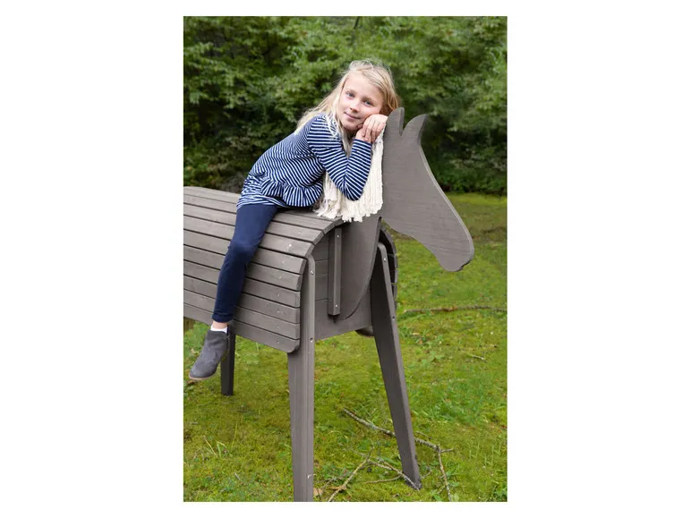 Spielpferd, aus Holz, 123 x 64 x 151 cm