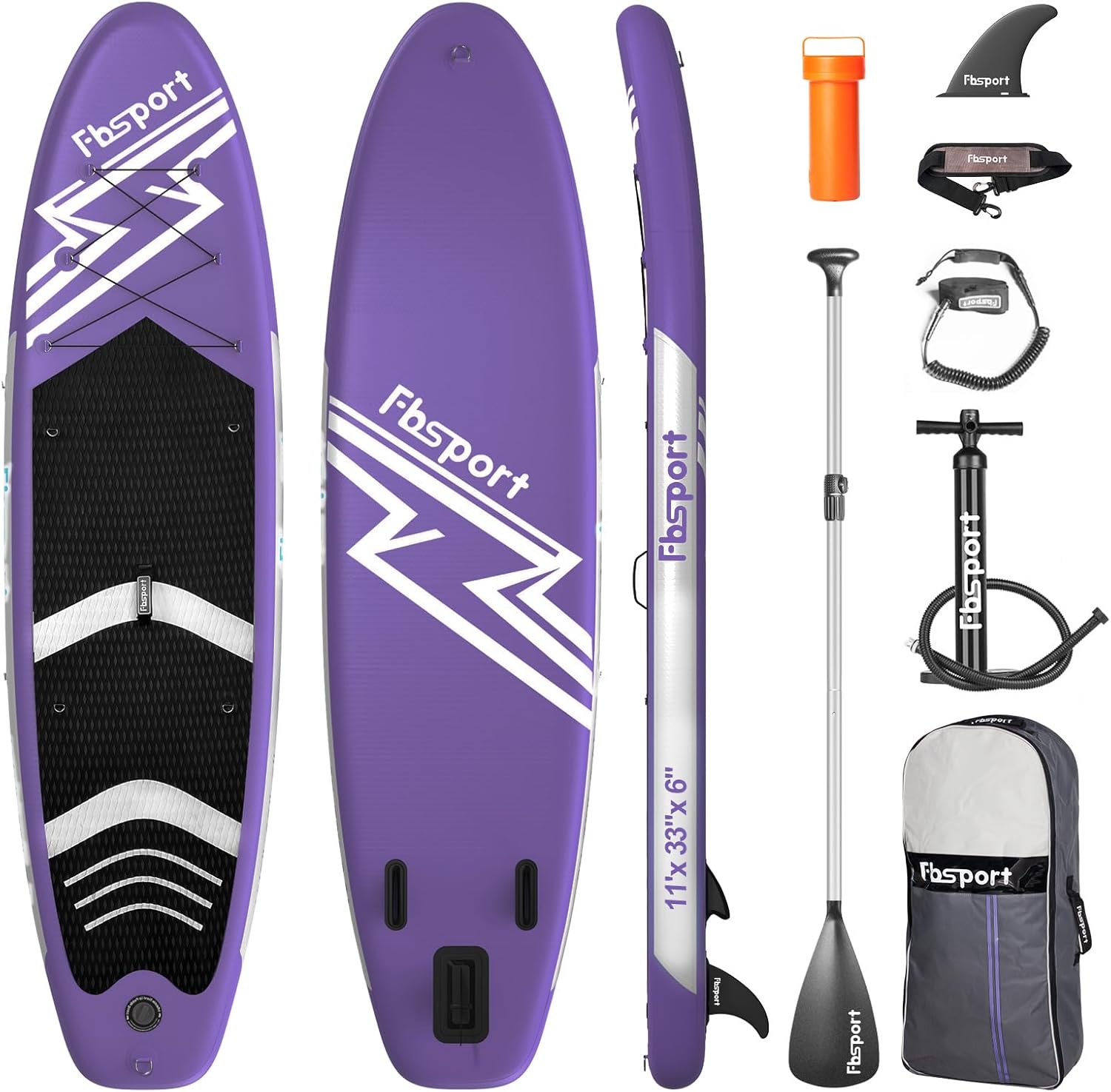 Premium-Stand-Up-Paddle-Board, Yoga-Board mit strapazierfähigem SUP-Zubehör und Tragetasche | Breiter Stand, Surf-Kontrolle, rutschfestes Deck, Leine, Paddel und Pumpe für Jugendliche und Erwachsene