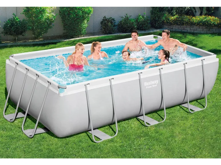 Power Steel™ Frame Pool Komplett-Set, eckig