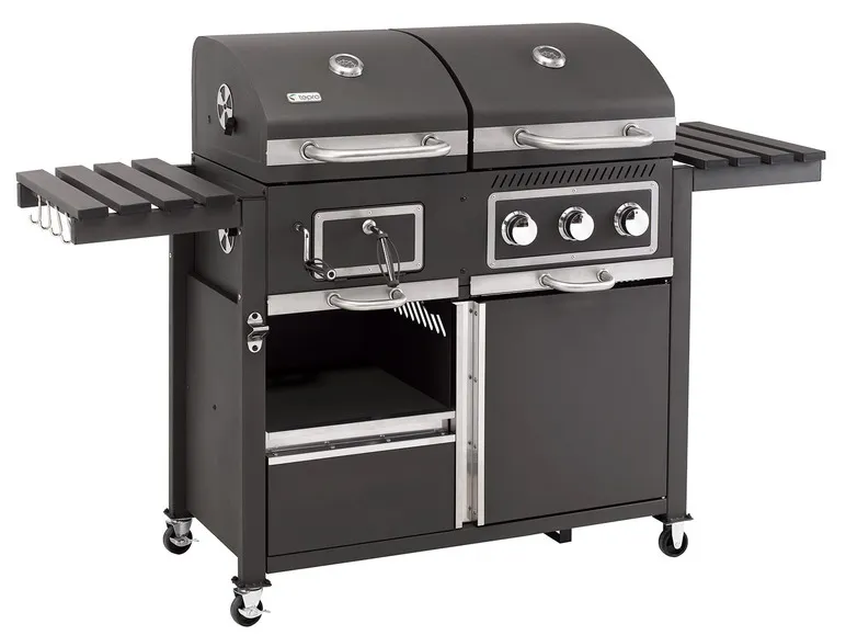 tepro Kohle-Gas-Grill »Toronto Kombi«, 8,7 kW Leistung, 3 Edelstahlbrenner, 2 Ablagen