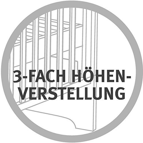 roba Babybett Set Adam & Eule - 70 x 140 cm - Mitwachsendes Kinderbett mit Bettwäsche, Himmel, Matratze - Höhenverstellbar - zu Juniorbett umbaubar - Holz weiß