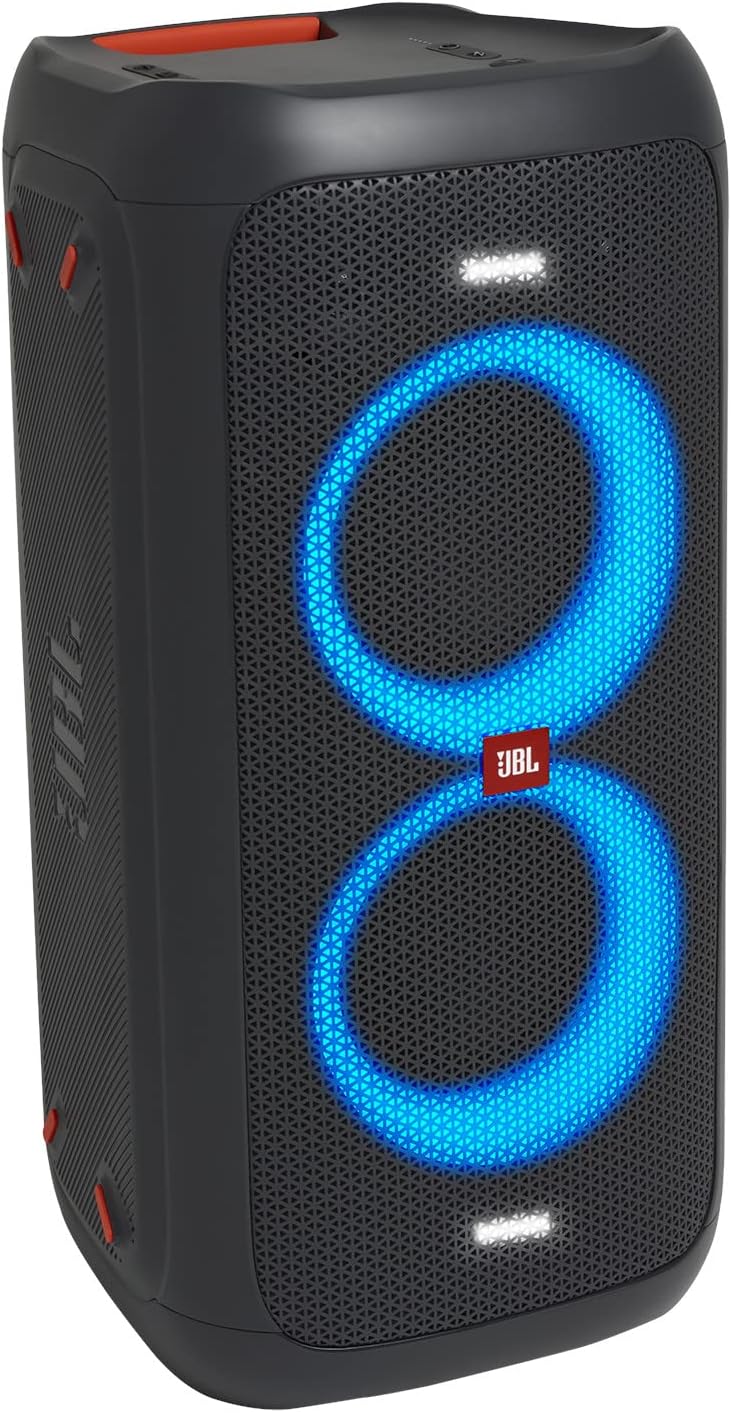 JBL PartyBox 710 - Schwarz – Trag - und rollbarer Bluetooth Party-Lautsprecher mit Lichteffekten – Spritzwassergeschützte, mobile Musikbox
