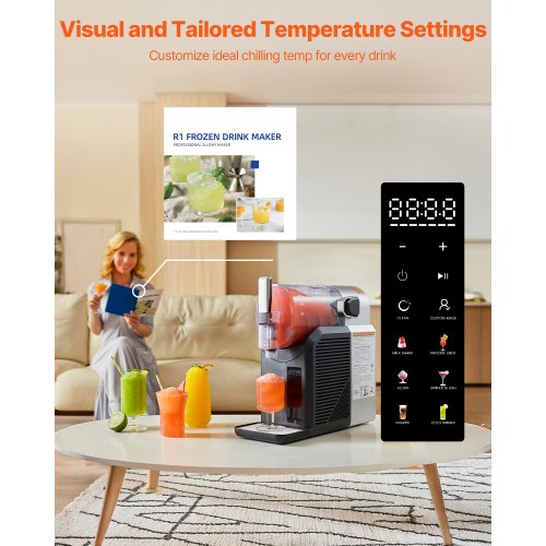 2L Slush-Maschine Gefrorener Getränkebereiter Zuhause Selbstreinigung
