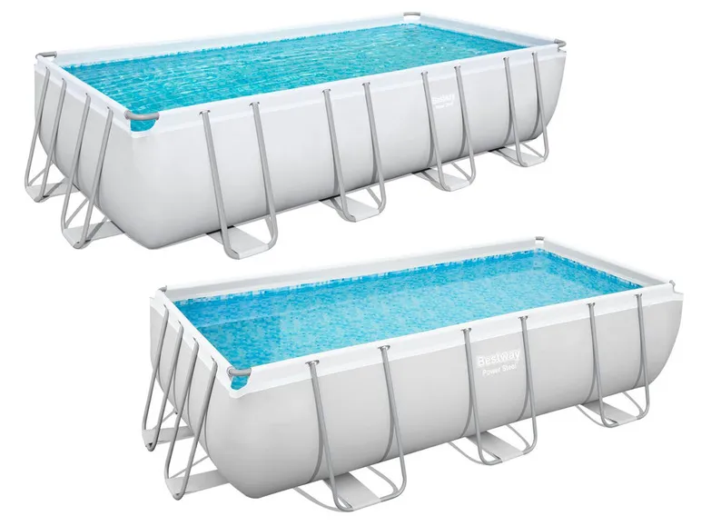 Power Steel™ Frame Pool Komplett-Set, eckig
