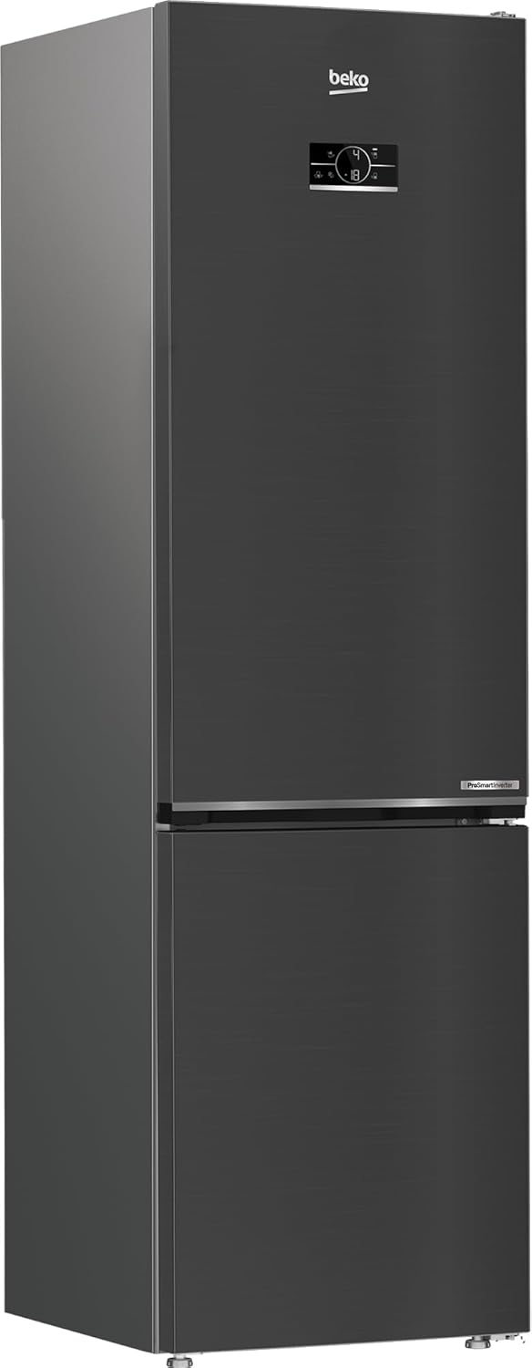 Beko RCNE366E70ZXBRN bPRO700 freistehende Kühl-/Gefrierkombination, großer Kühlschrank, 323 l Gesamtrauminhalt, HarvestFresh, NoFrost, leise, SmoothFit, 0°C-Zone, Dark Inox