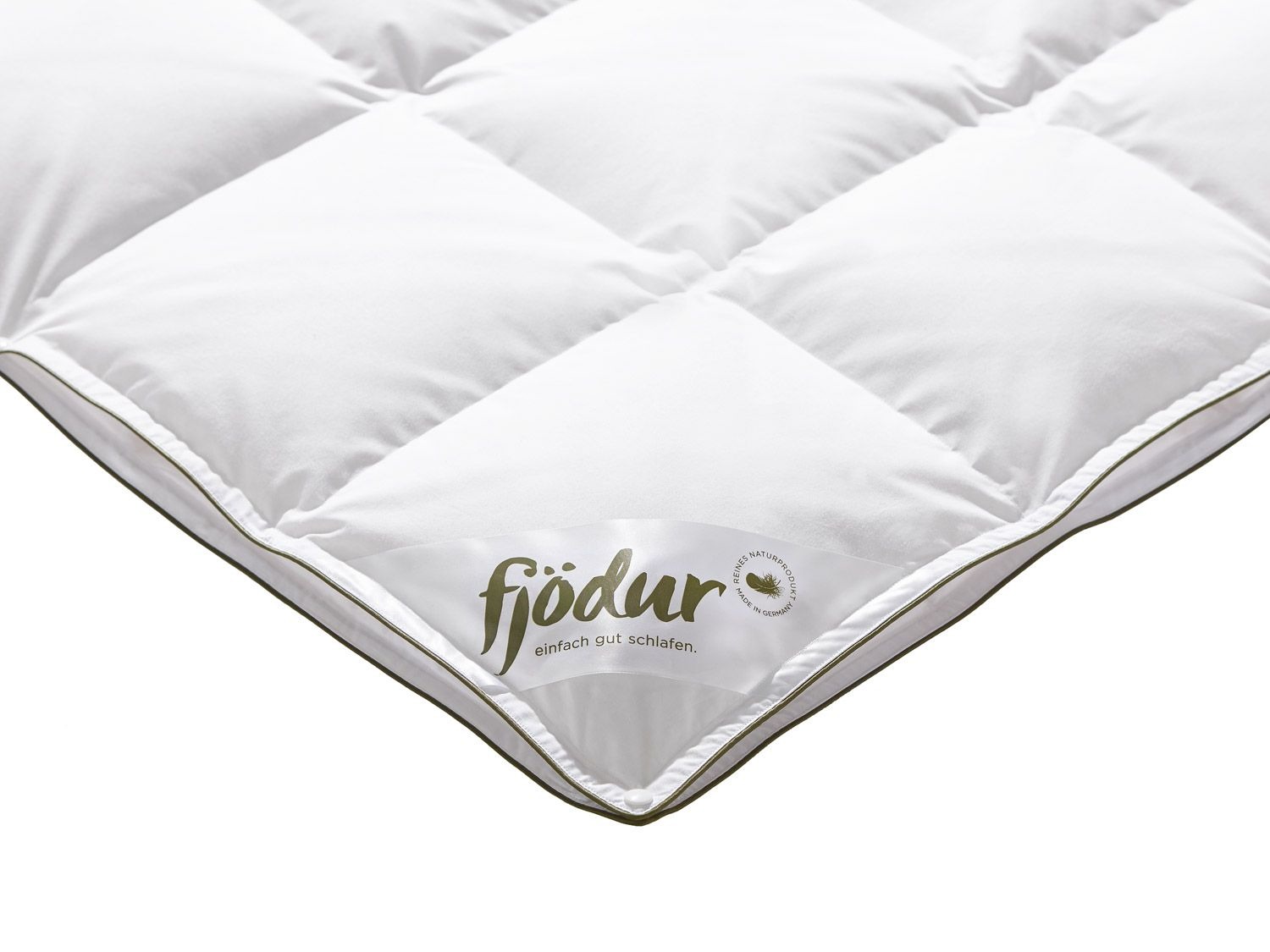 Fjödur 4-Jahreszeiten Daunendecke, mit hochwertigen Bezügen aus 100 % Baumwolle