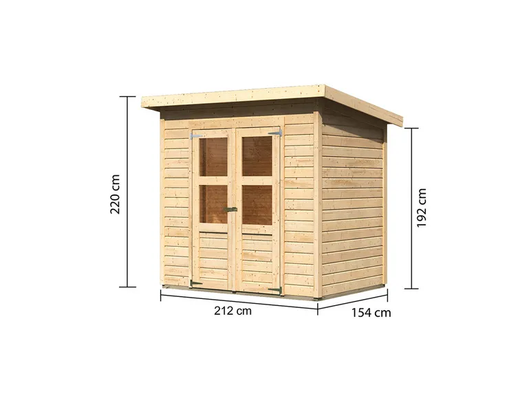 14 mm Gartenhaus »Pyrmont«, aus Holz, naturbelassen