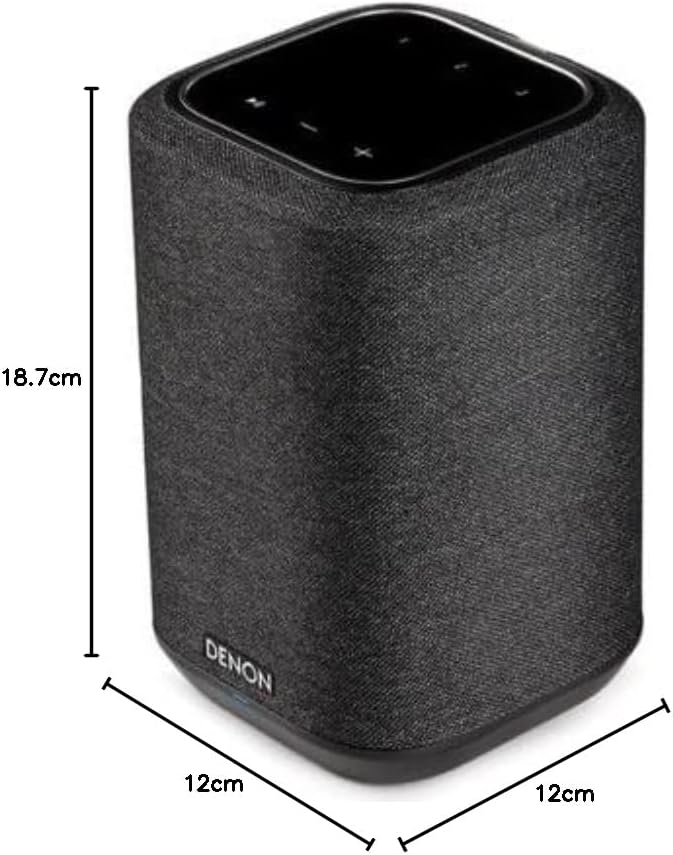 Denon Home 150 Multiroom-Lautsprecher, HiFi Lautsprecher mit HEOS Built-in, Alexa integriert, WLAN, Bluetooth, USB, AirPlay 2, Hi-Res Audio, schwarz