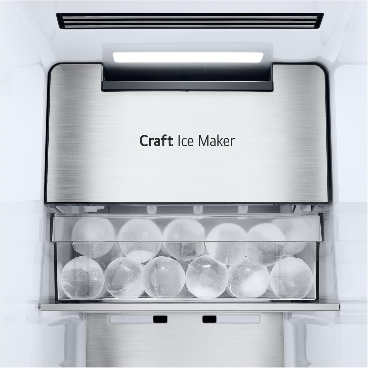 LG GSGV81PYLL Side by Side Kühlschrank, Klasse E, 635 L, Instaview, Kühlschrank mit Gefrierfach, Eis-, Crushed Ice- Wasserspender, Total NoFrost, Smart Inverter Kompressor, Wi-Fi