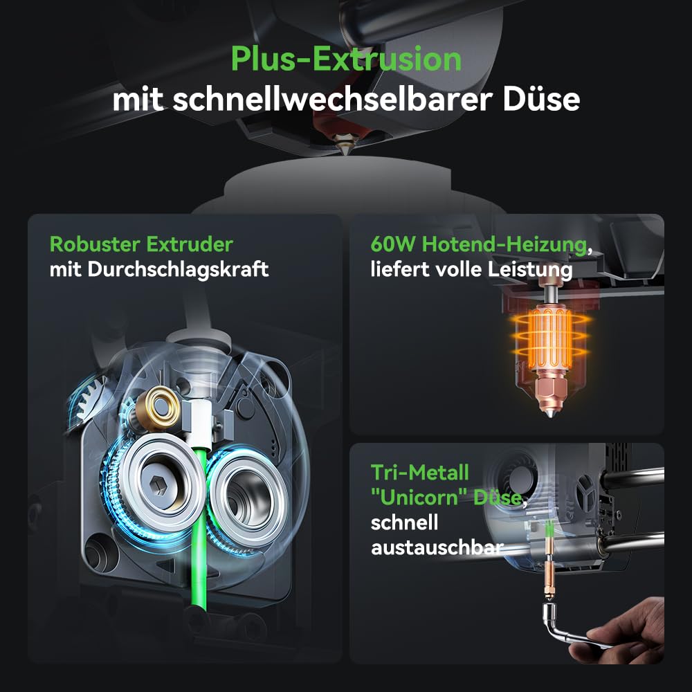 Creality K2 Plus Combo 3D-Drucker, 16-Farben Multimaterial-Druck, 350³mm XXL-Bauraum, Servo-Direktantrieb, Dual-KI-Kameras, Ultra-Leise <45dB, Aktive Heizkammer, RFID/WLAN (Industrie 4.0)