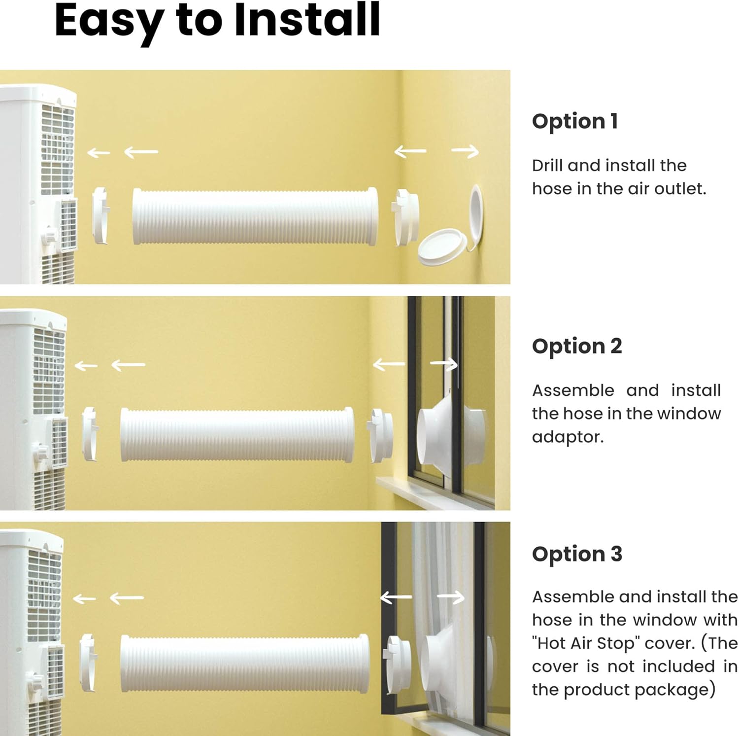 Comfee Mobiles Klimagerät Breezy Cool Pro 2.6,9000 BTU 2,6kW, Kühlen&Ventilieren&Entfeuchten,APP-Steuerung,Raumgröße bis 88m³(33㎡),Mobile Klimaanlage mit Abluftschlauch