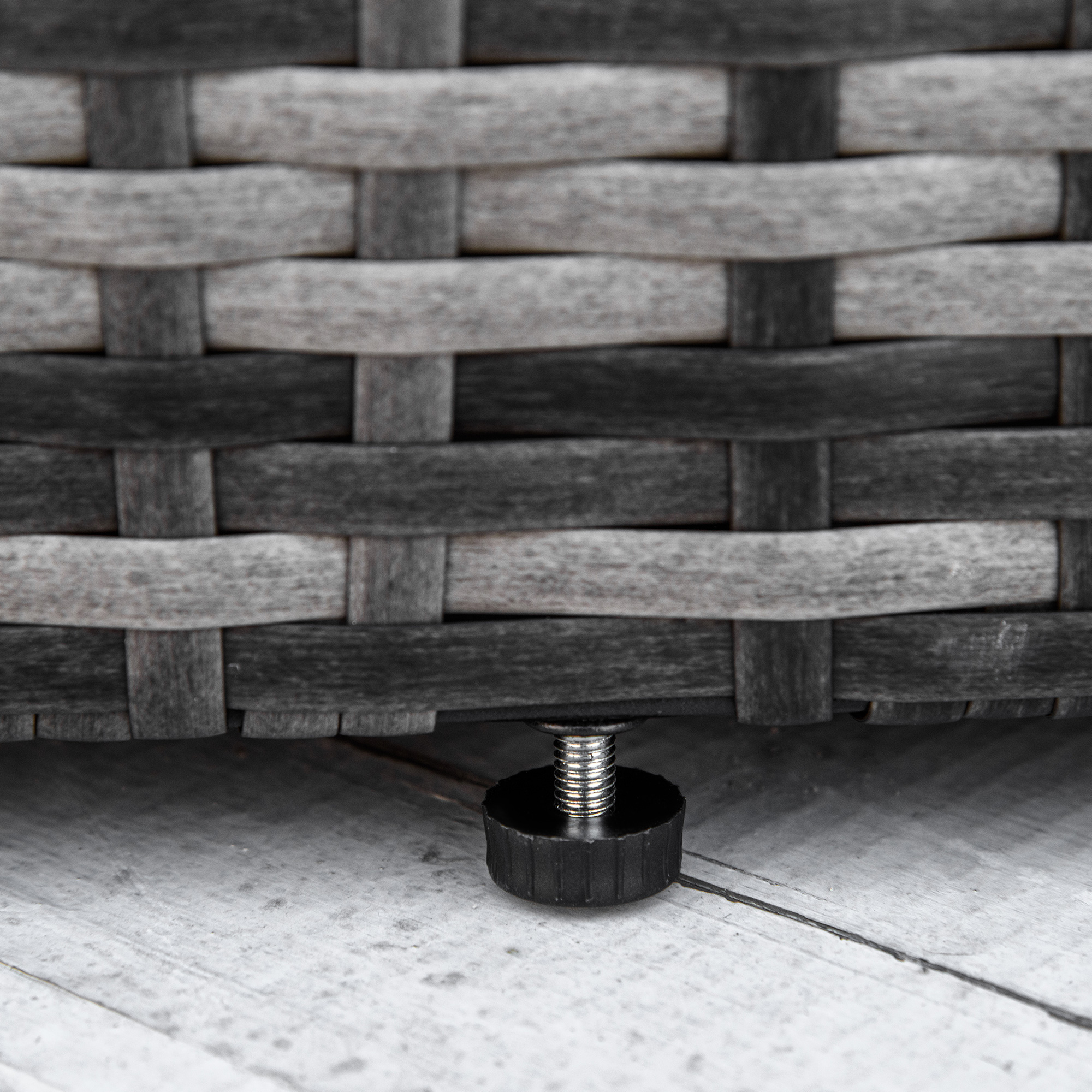 Outsunny Sonneninsel Loungeinsel Gartenmöbel-Set,  inkl. Polster, 175 cm x 180 cm x 147 cm, Grau