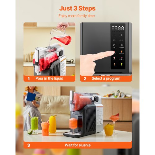 2L Slush-Maschine Gefrorener Getränkebereiter Zuhause Selbstreinigung