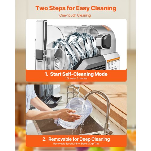 2L Slush-Maschine Gefrorener Getränkebereiter Zuhause Selbstreinigung