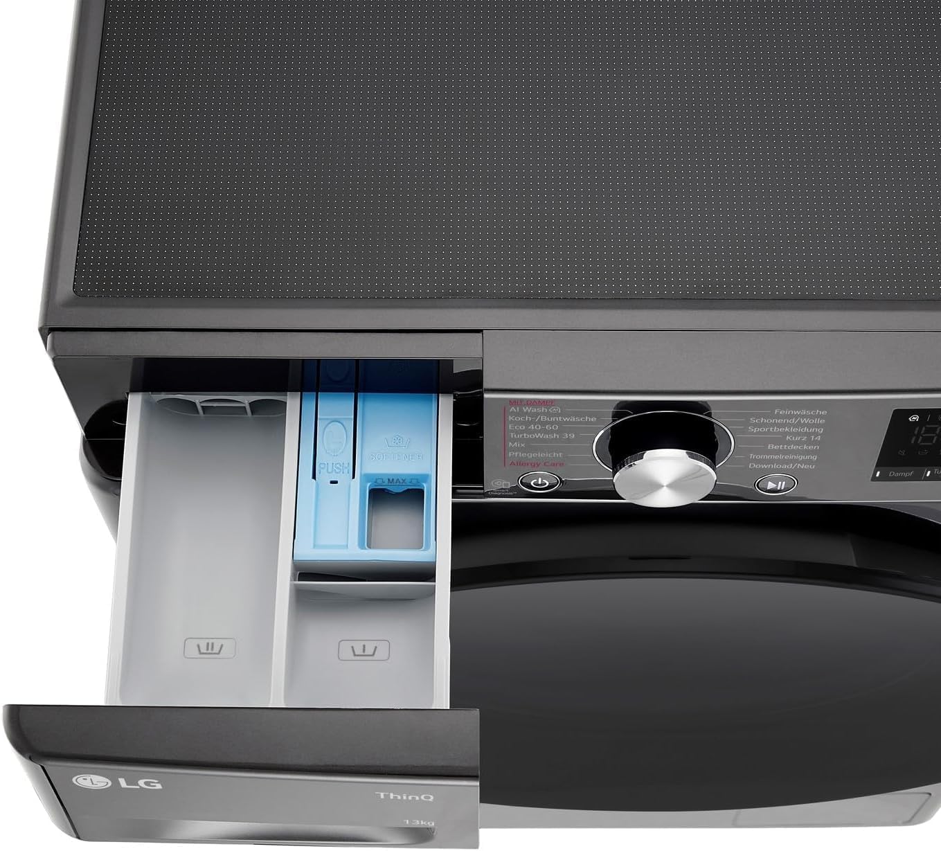 LG F4WV7080, Klasse A, Frontlader-Waschmaschine 8 kg, 1400 U/Min, AI Direct Drive, Wi-Fi, Tiefenreinigung mit Dampf, Groe Kapazitt, TRIPLE A, Auentür aus Sicherheitsglas, 62 x 60 x 85 cm Wei