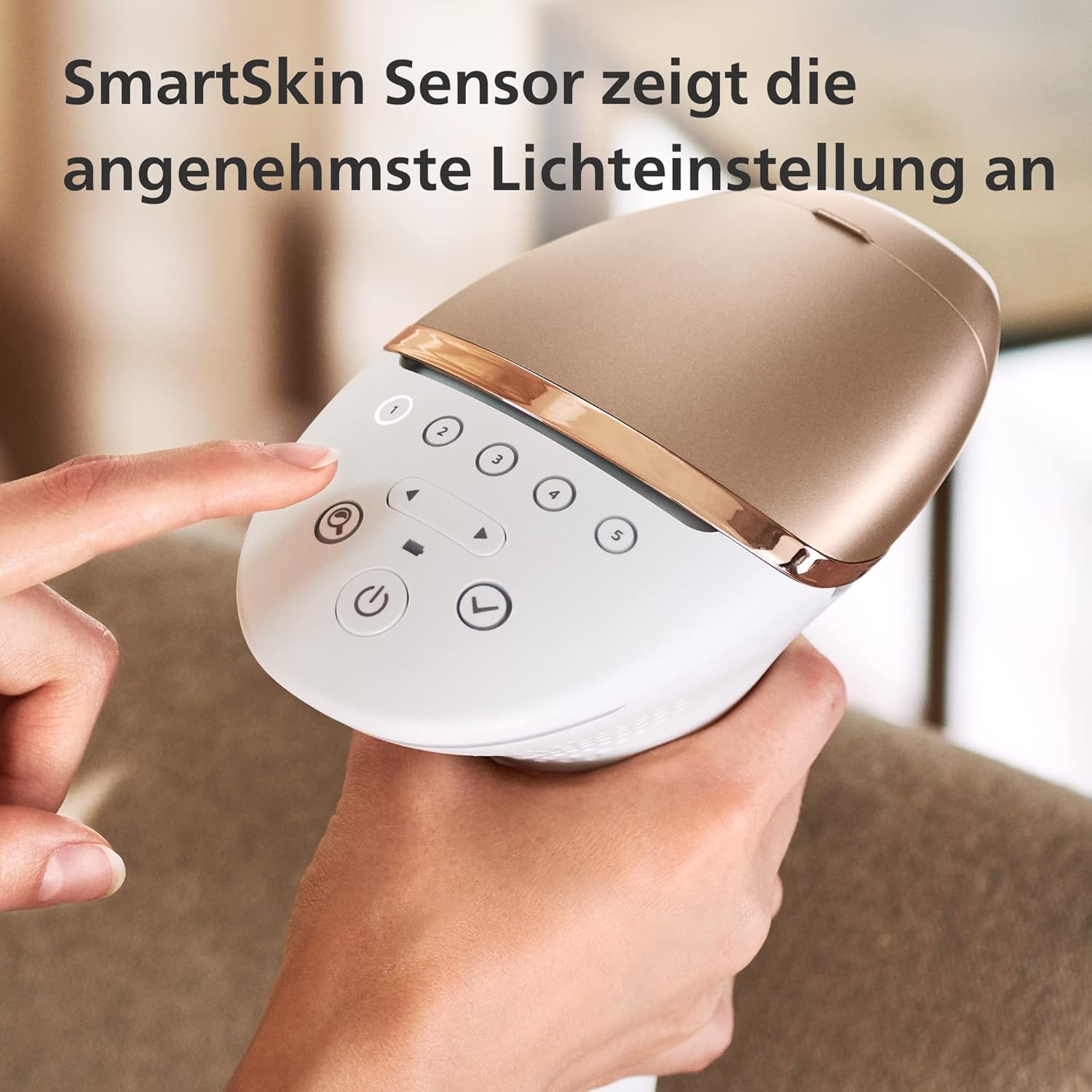 Philips Lumea 8000 Series, IPL-Haarentfernungsgerät, Alternative zur Laserhaarentfernung, SenseIQ Technologie, 4 Aufsätze für Körper, Gesicht, Bikinizone und Achselhöhlen, Modell BRI948/00